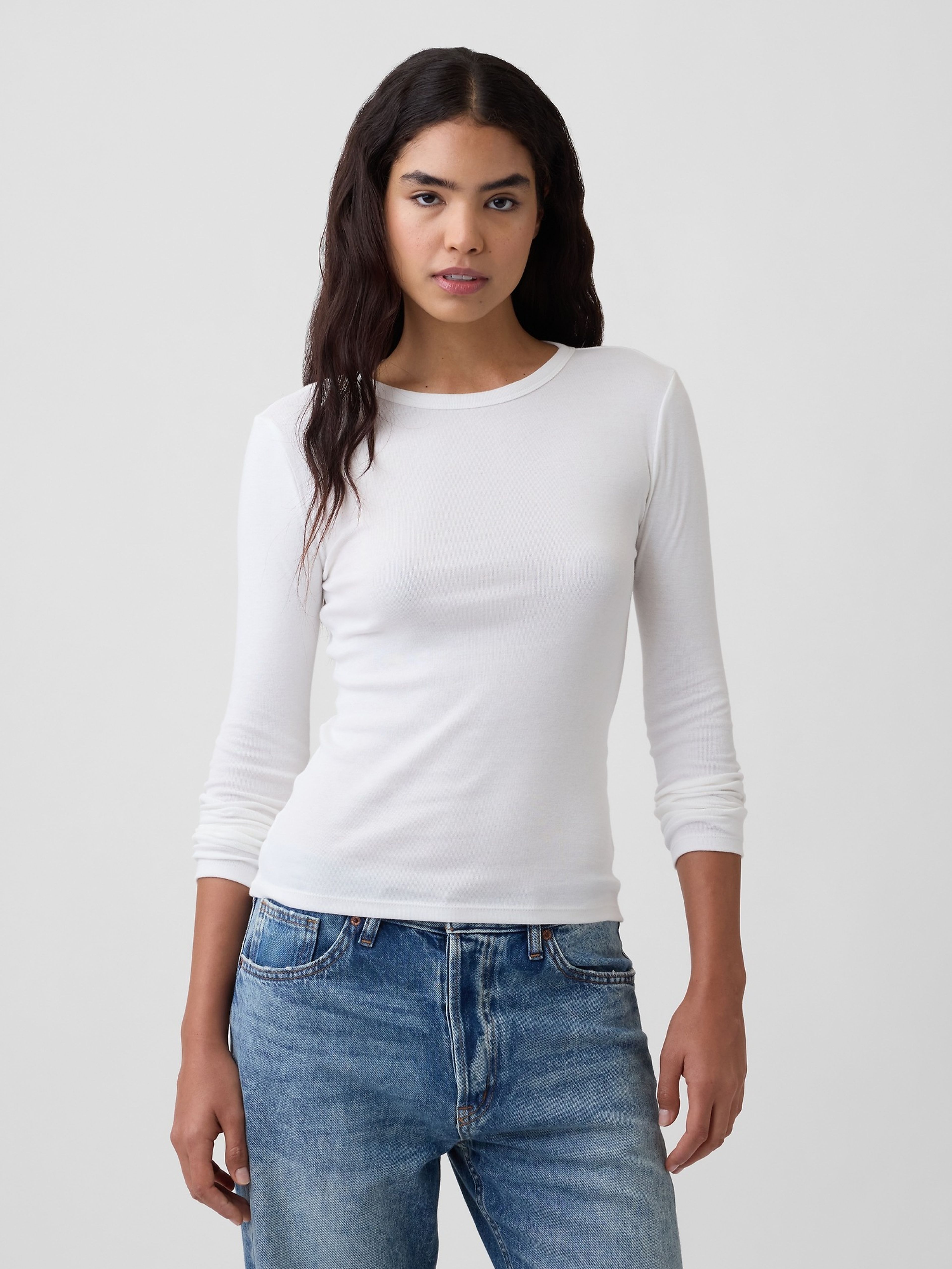 T-shirt en maille côtelée - 001