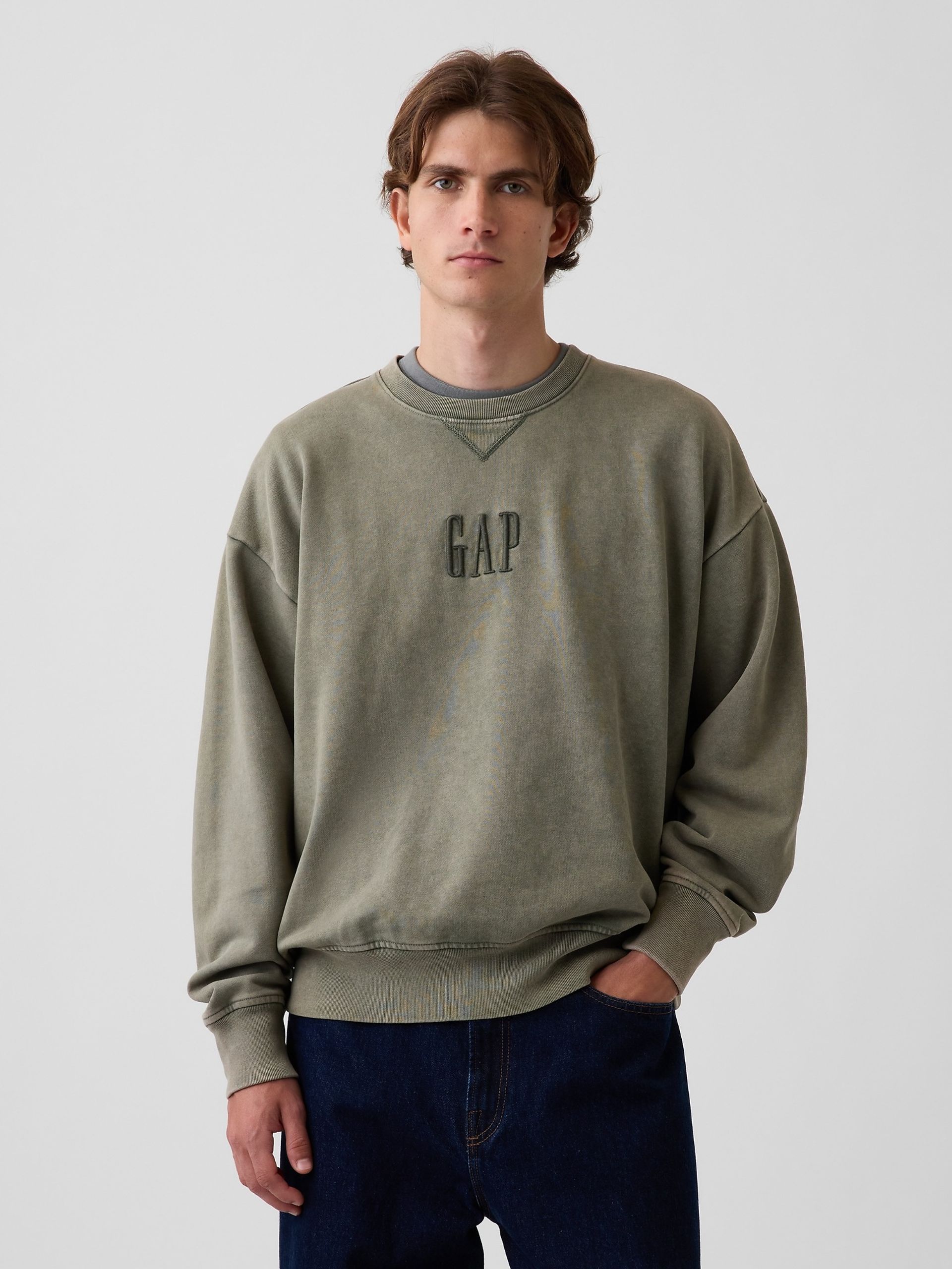 Bluza oversize Heavyweight z logo - 001
