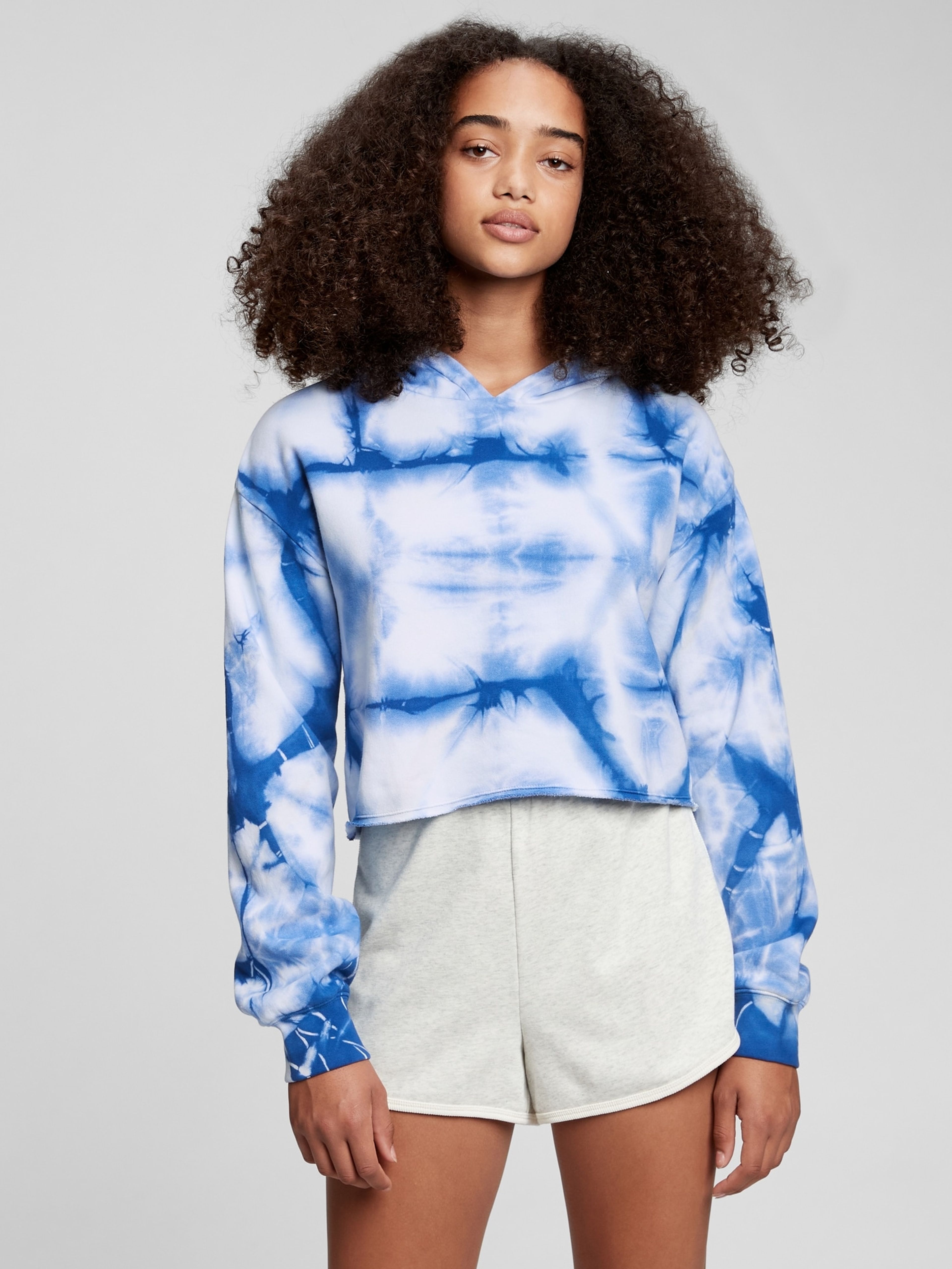 Teen cropped Sweatshirt mit Kapuze