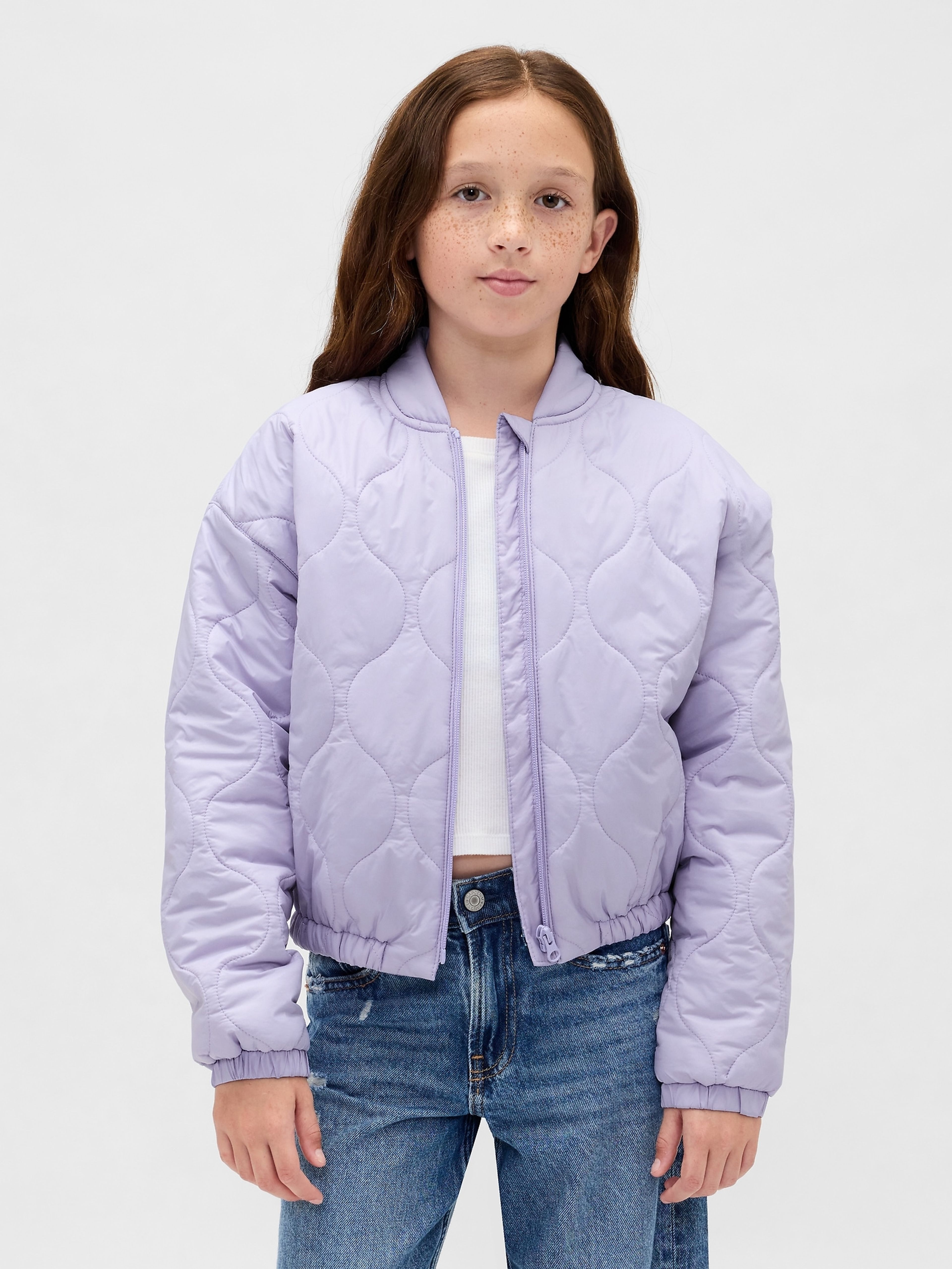 Mädchen-Steppjacke wasserabweisend PrimaLoft®