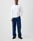 Mid Rise Baggy jeans unisex-Donkerblauw - 001