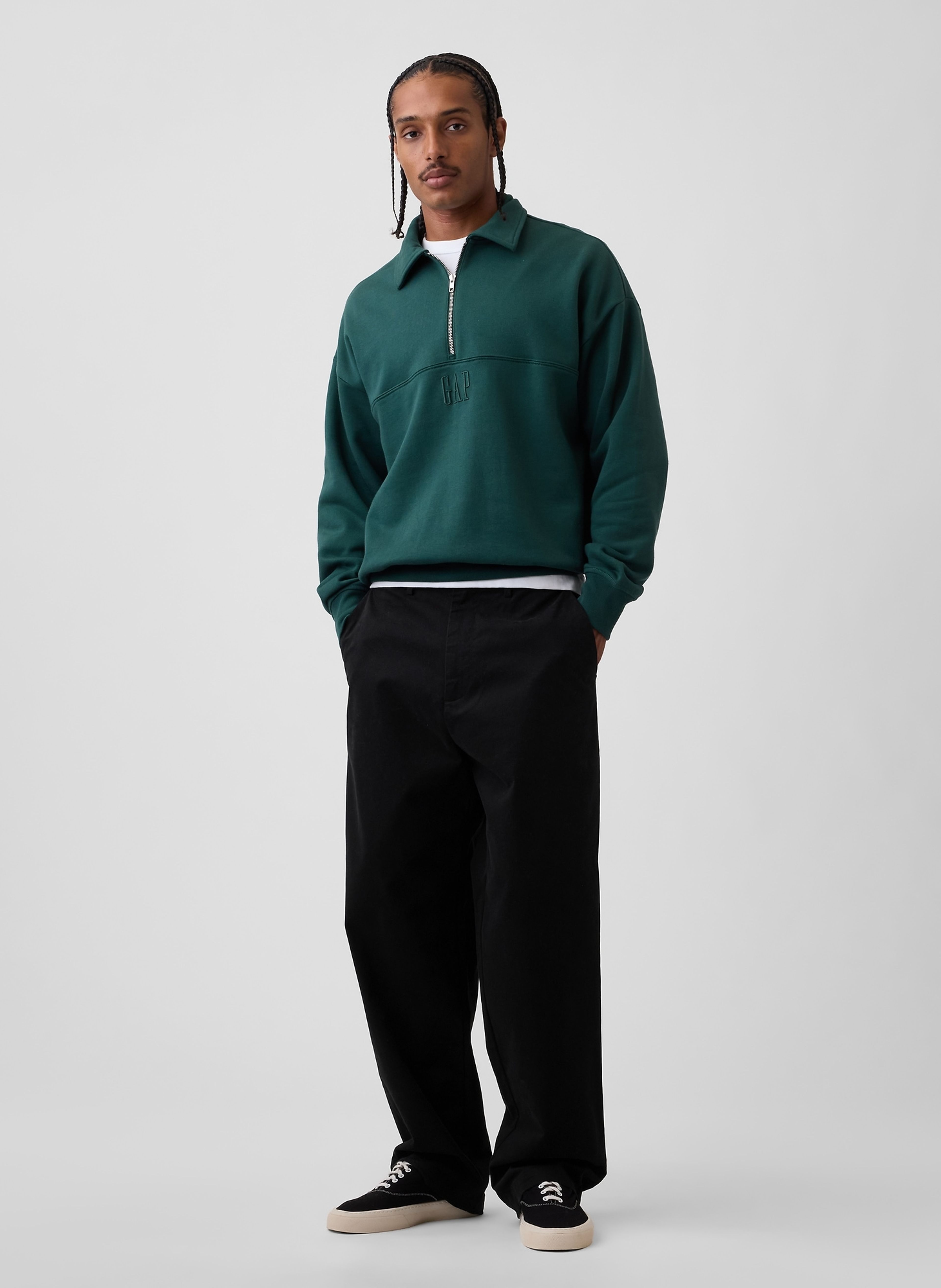 Oversize mikina Heavyweight s logem - 002