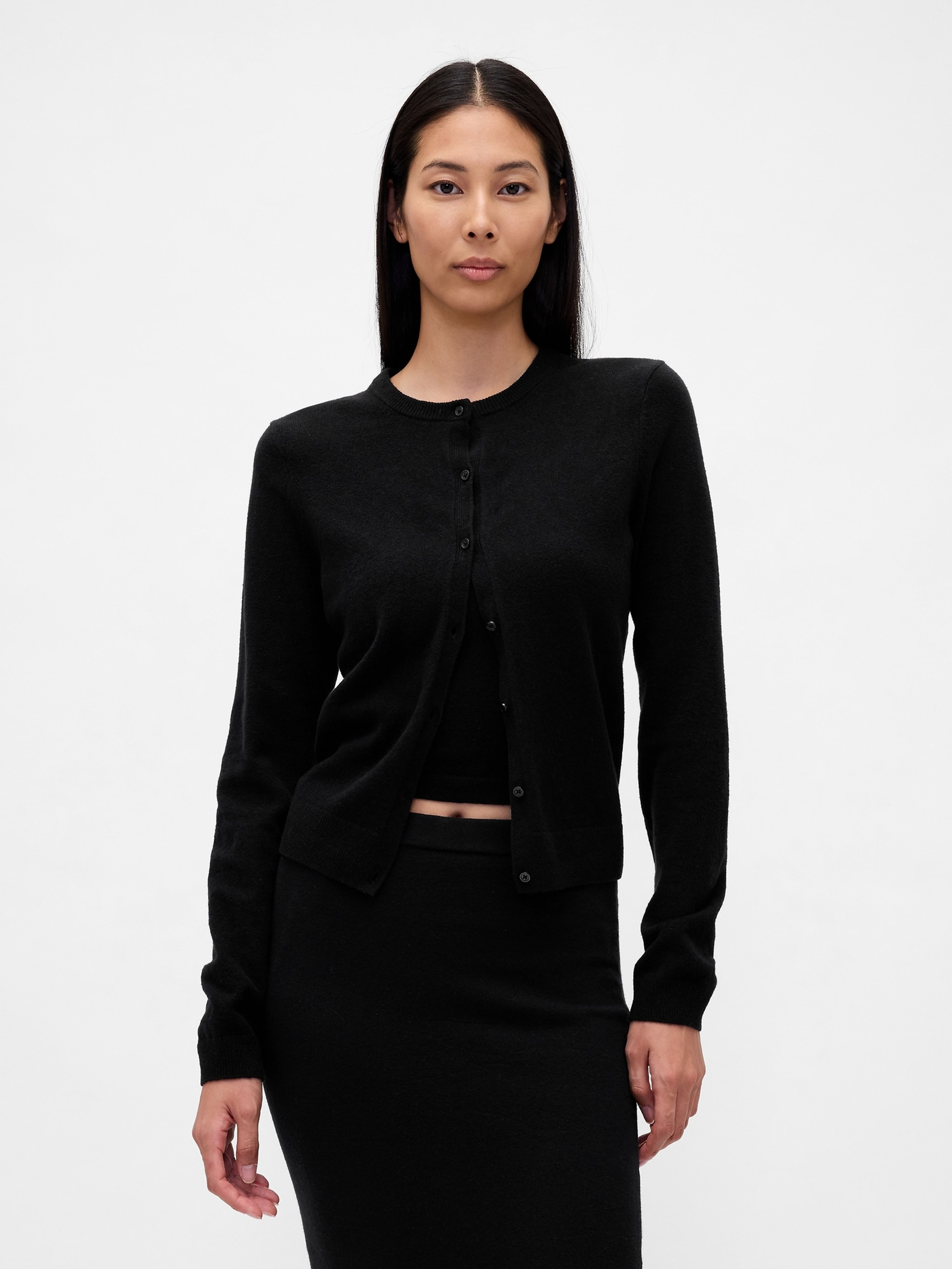 CashSoft crop cardigan