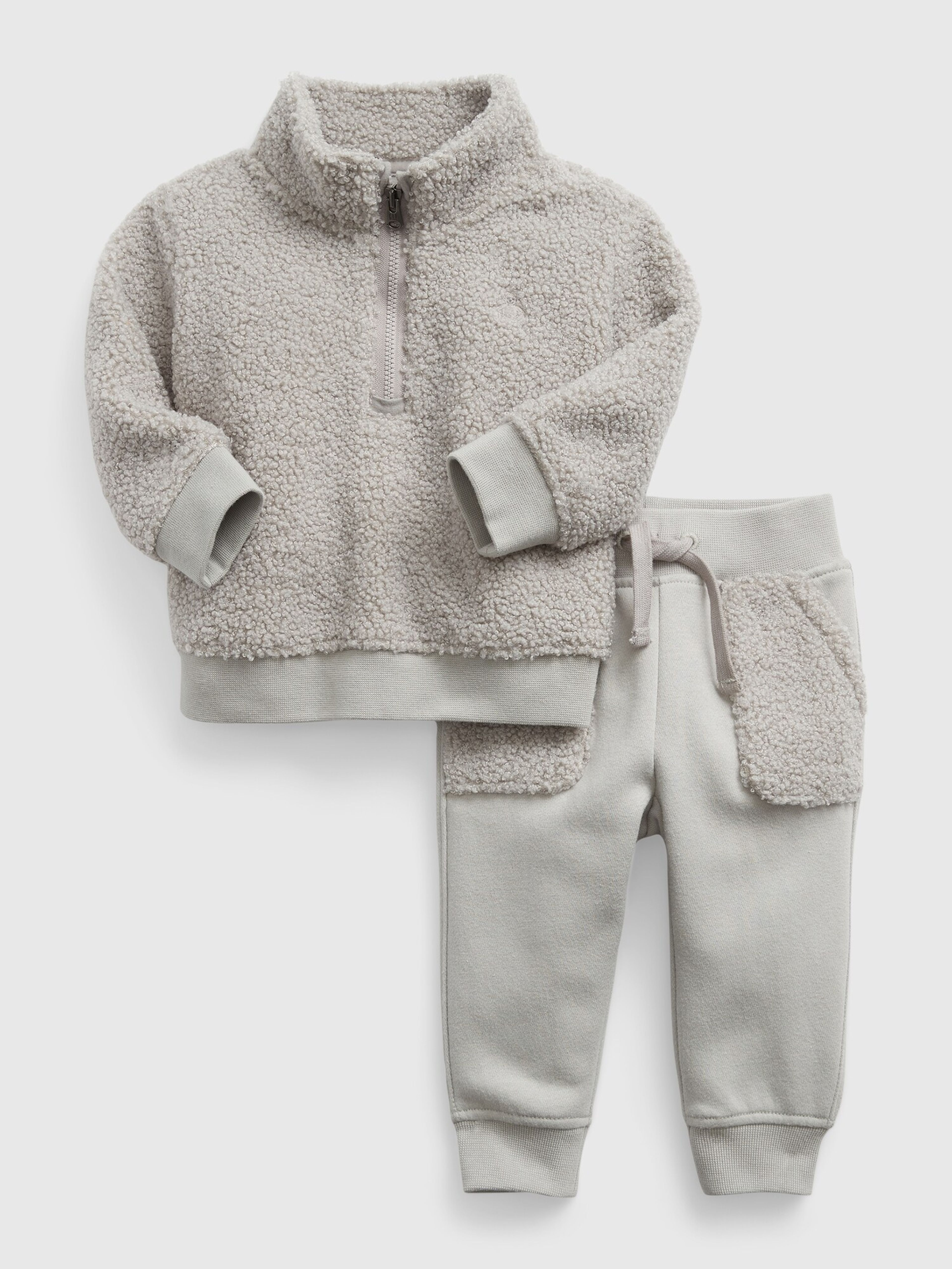 Baby sherpa outfit set