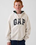 Felpa con cappuccio bambini VintageSoft con logo-Grigio - 002