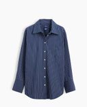 Popelínová oversize košile Big Shirt-Tmavě modrá - 004