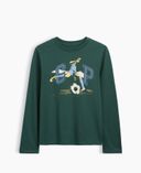 T-shirt bambini con logo-Verde - 004