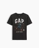 Dziecięcy T-shirt z nadrukiem-Czarny - 003