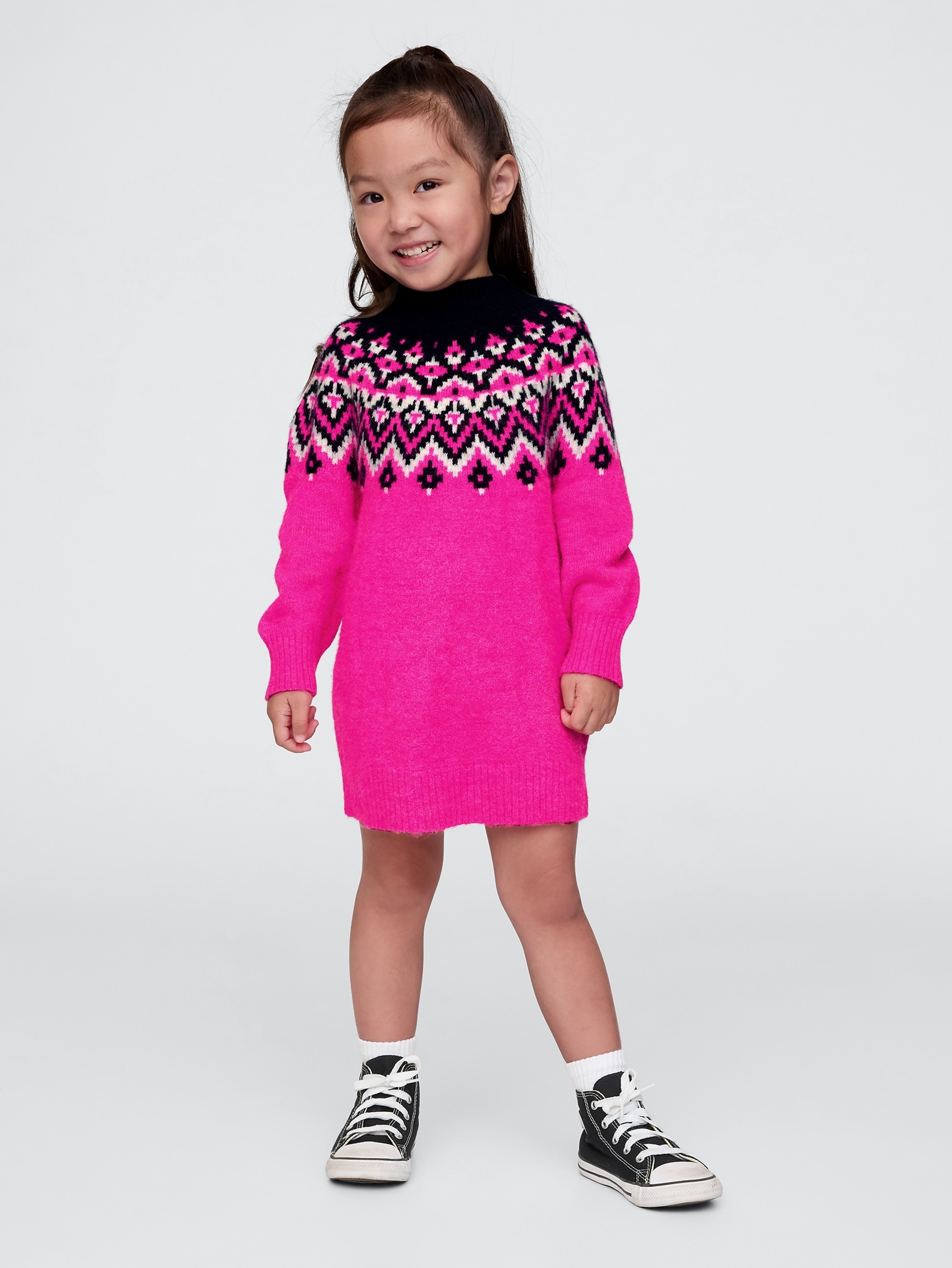 Baby Strickkleid Fair Isle