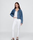 Džínsy Mid Rise True Skinny-Biela - 001