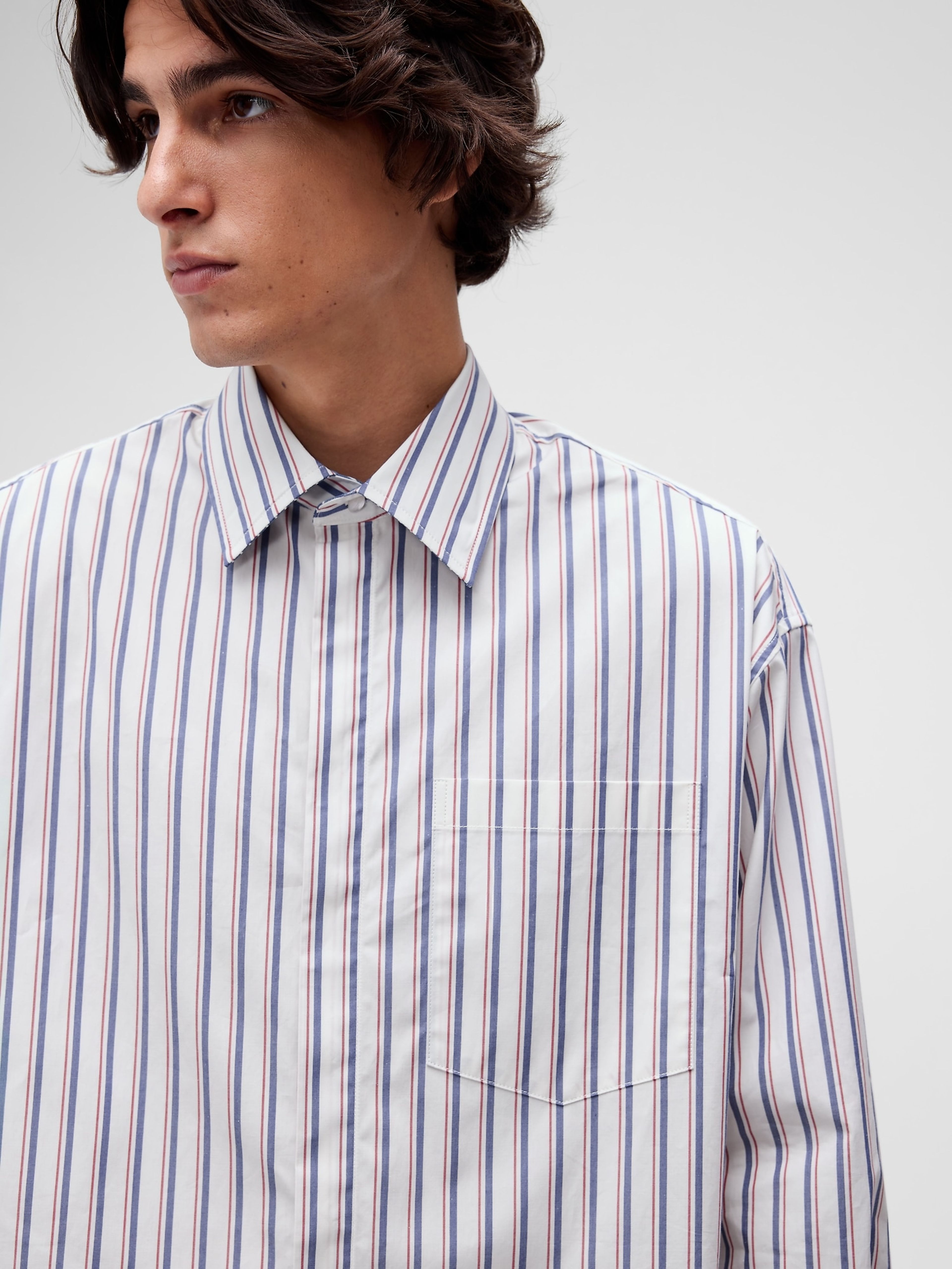 Popelínová košeľa Big Shirt GapStudio by Zac Posen unisex - 005