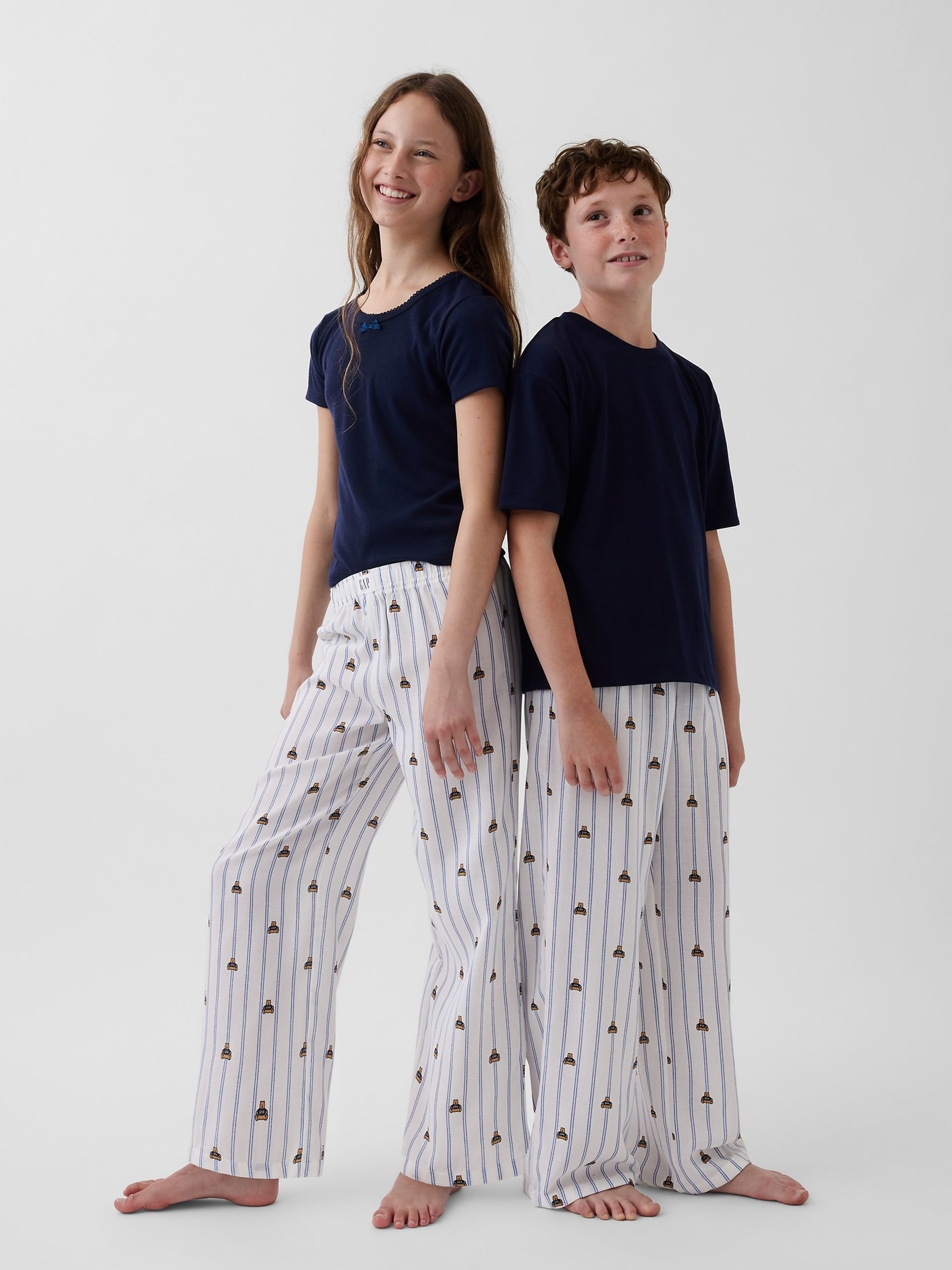 Dziecięce flanelowe spodnie piżamowe unisex - 001