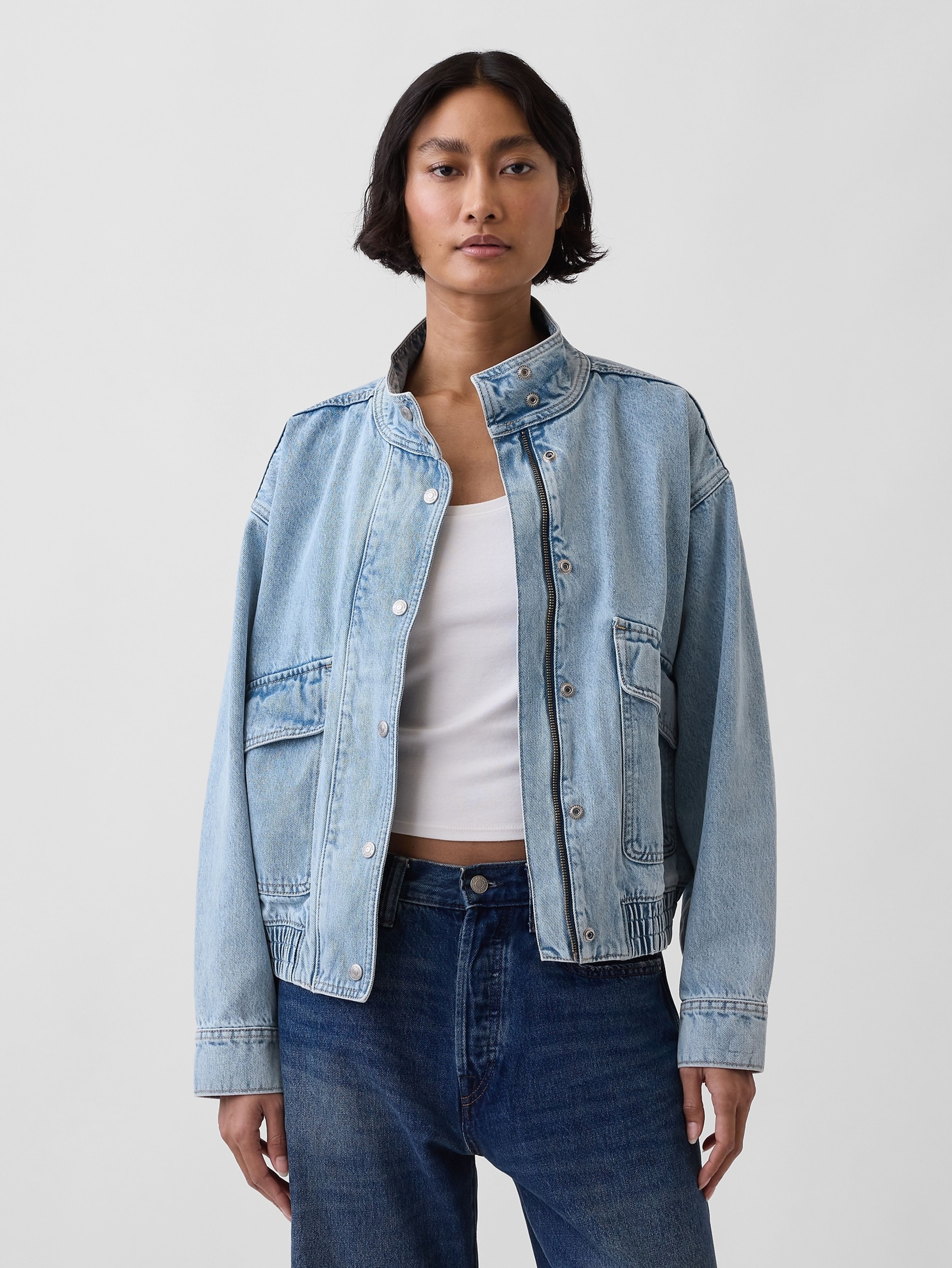 Bomber oversize en jean