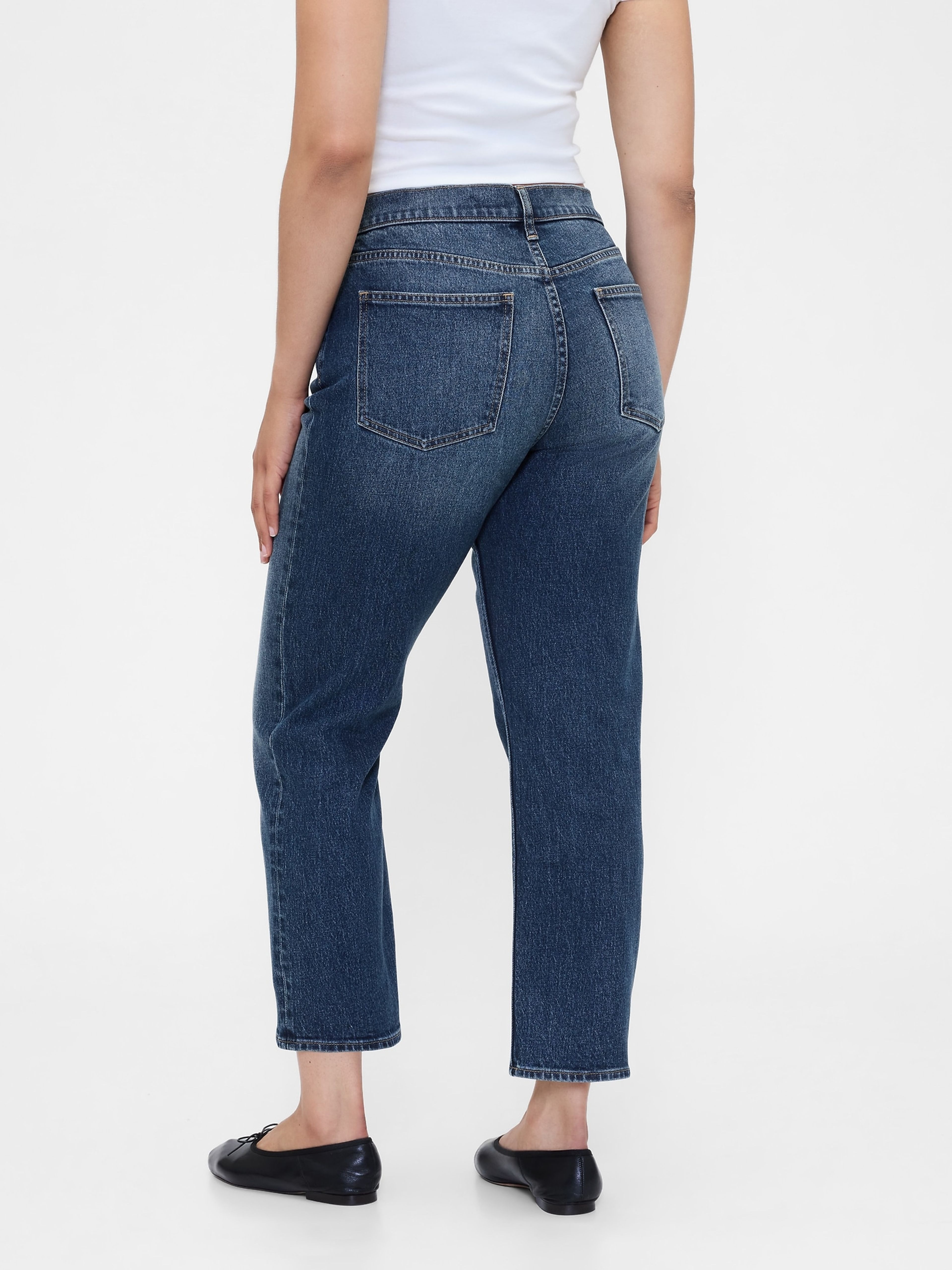 Jeansy 90s Straight Crop - 007
