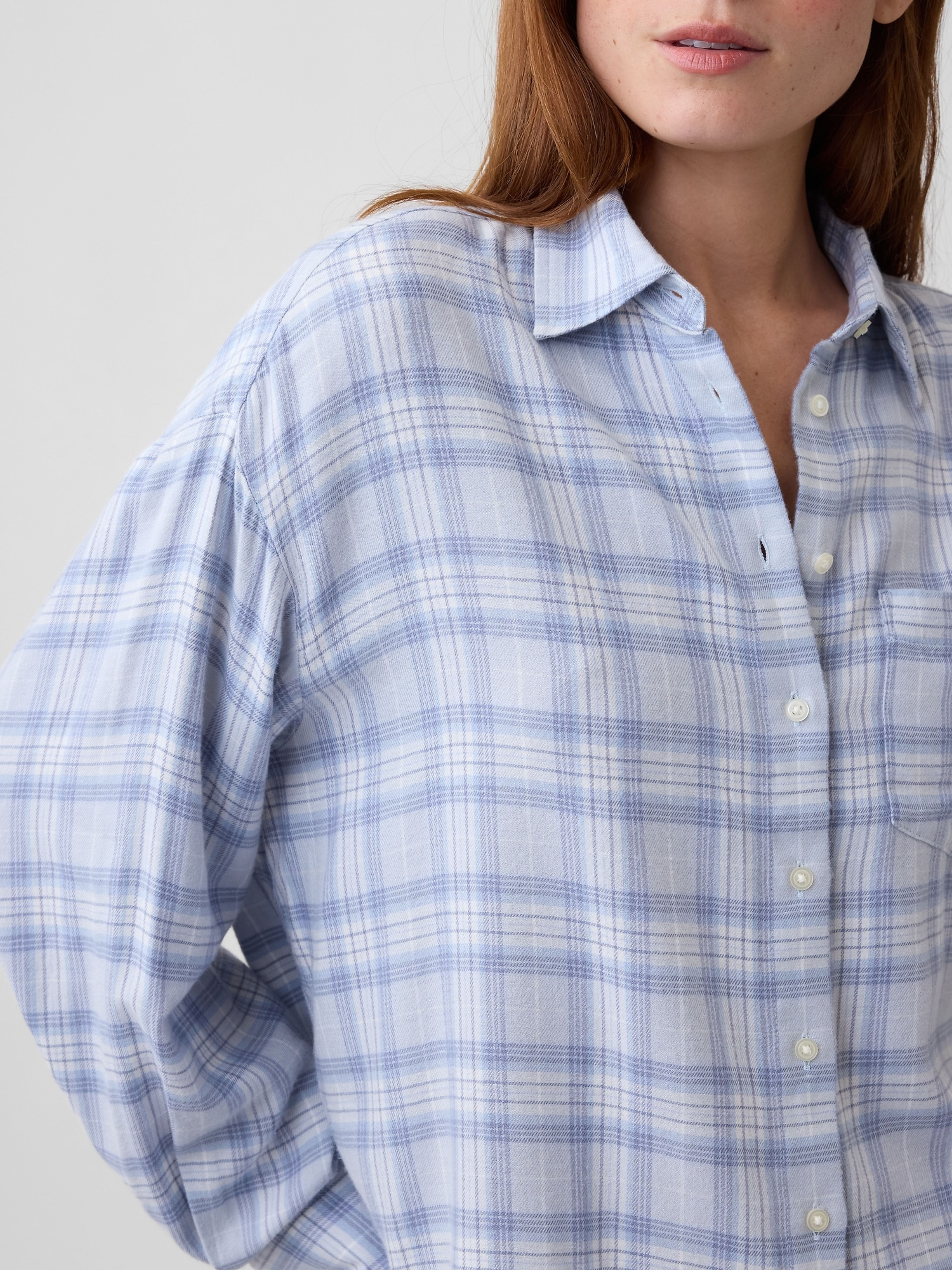 Flanellen oversized overhemd - 004