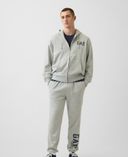 French Terry Jogginghose mit Logo-Grau - 004