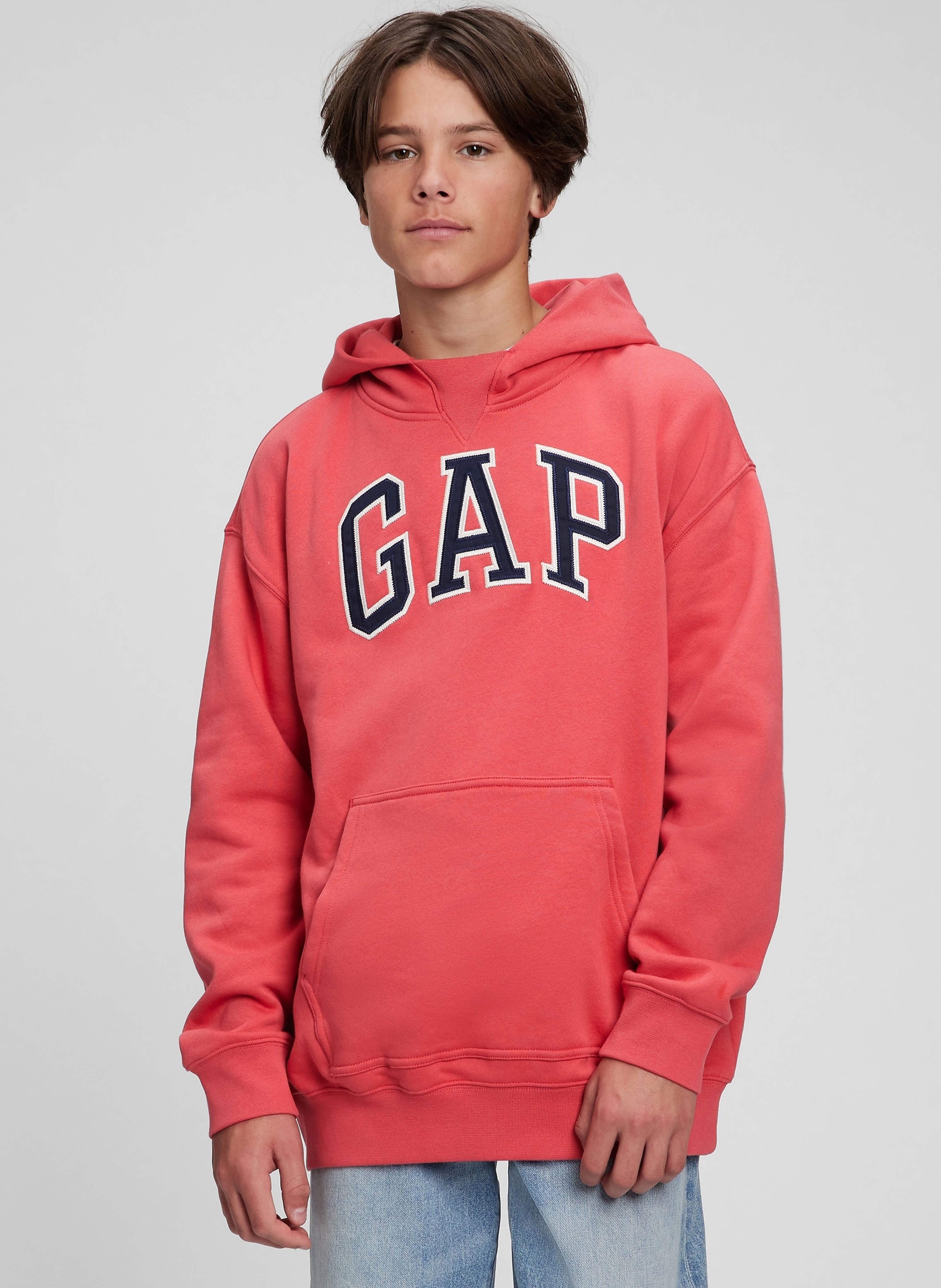 Dětská mikina s kapucí unisex s logem - 002