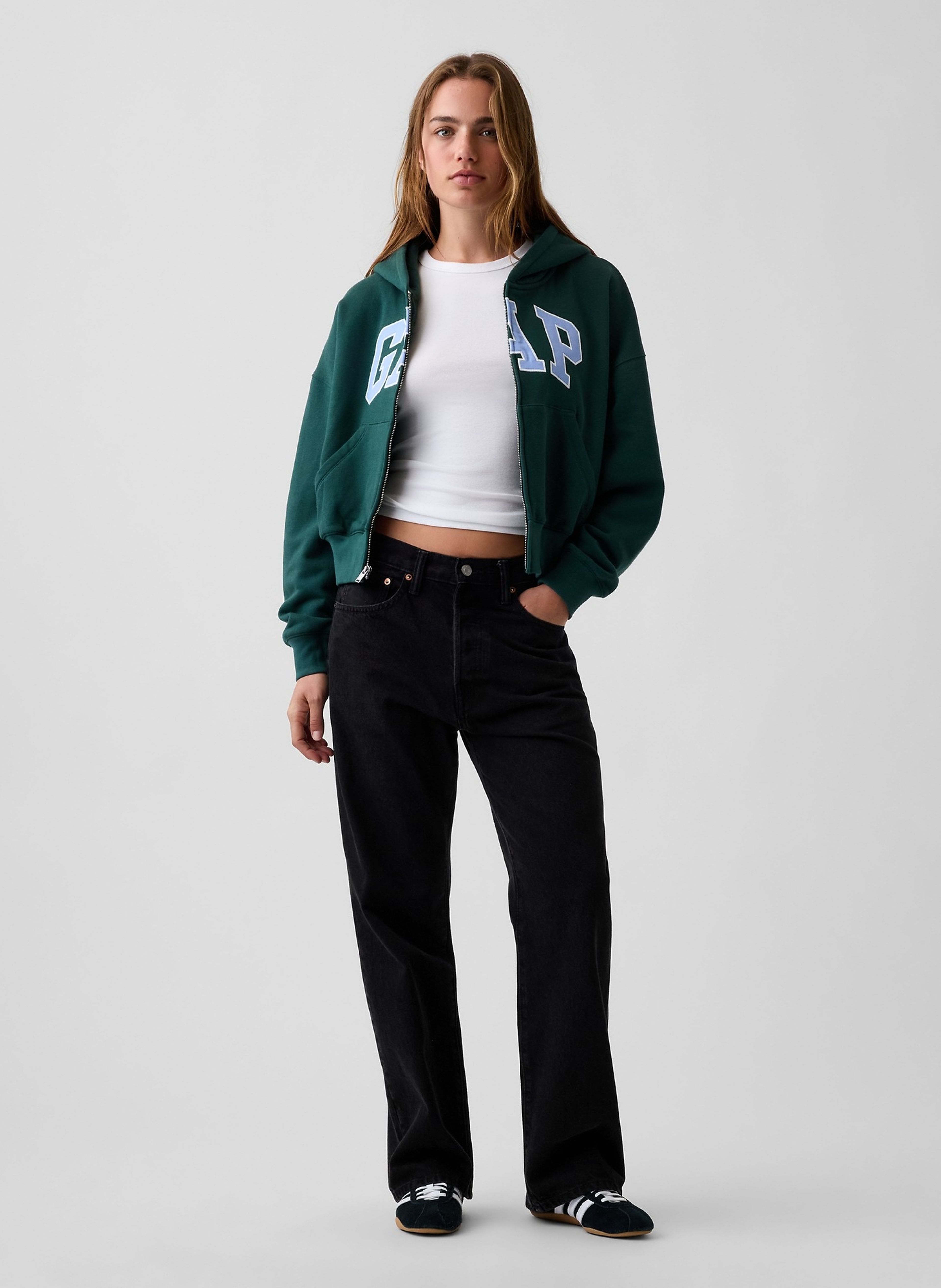 Oversize sweatshirt VintageSoft met logo - 002