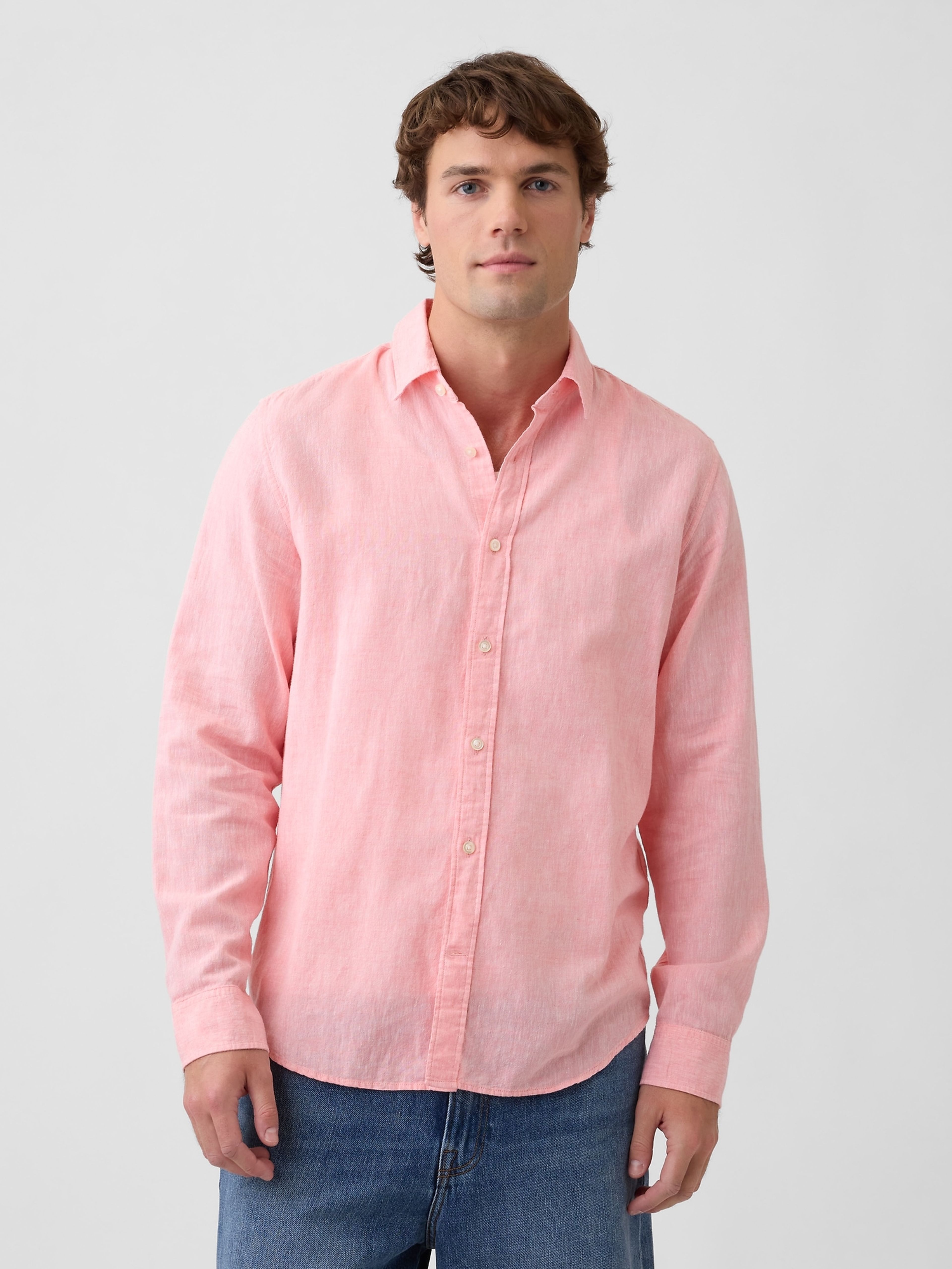 Hemd aus Leinenmischung standard fit