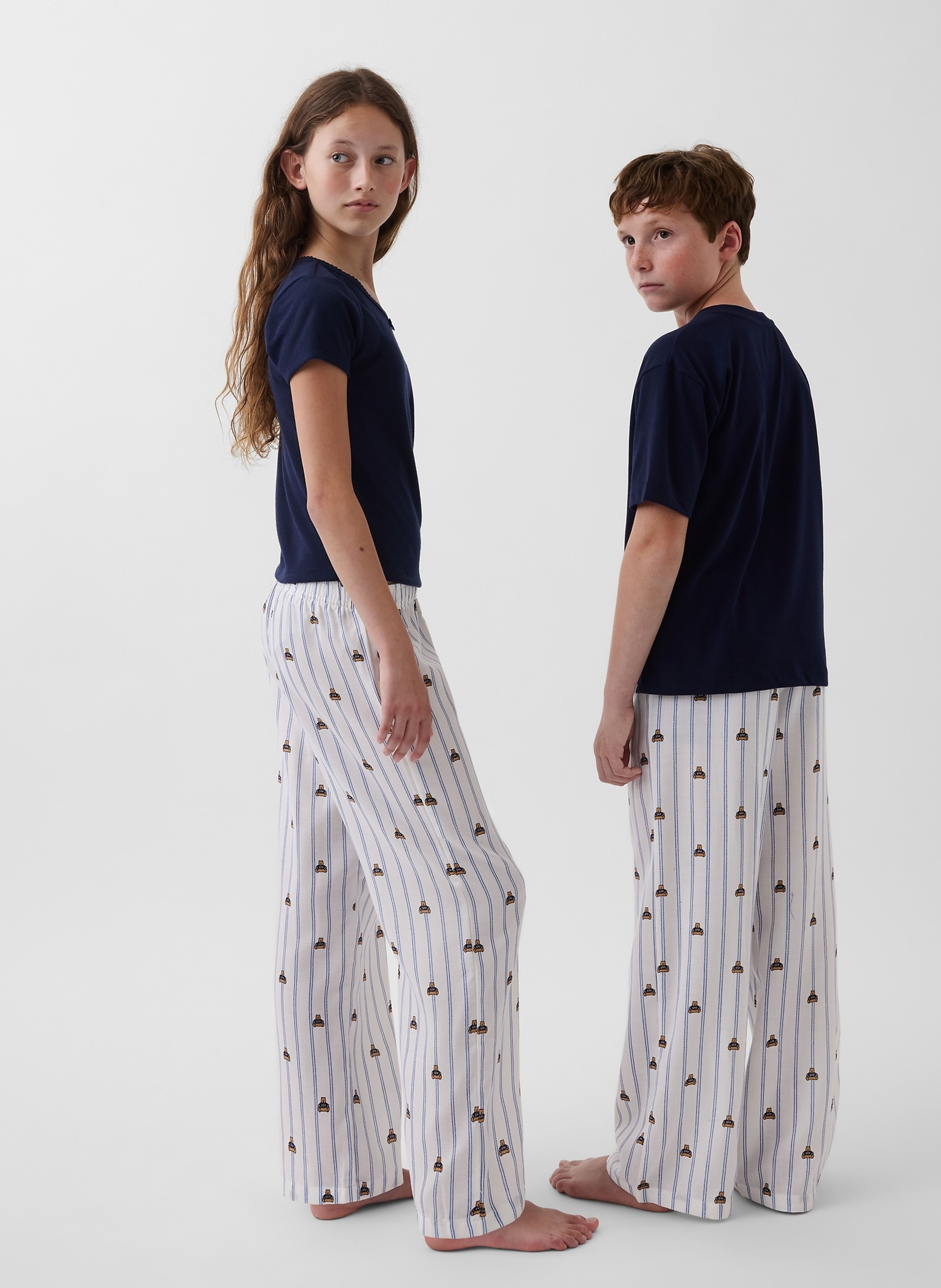 Dziecięce flanelowe spodnie piżamowe unisex - 002