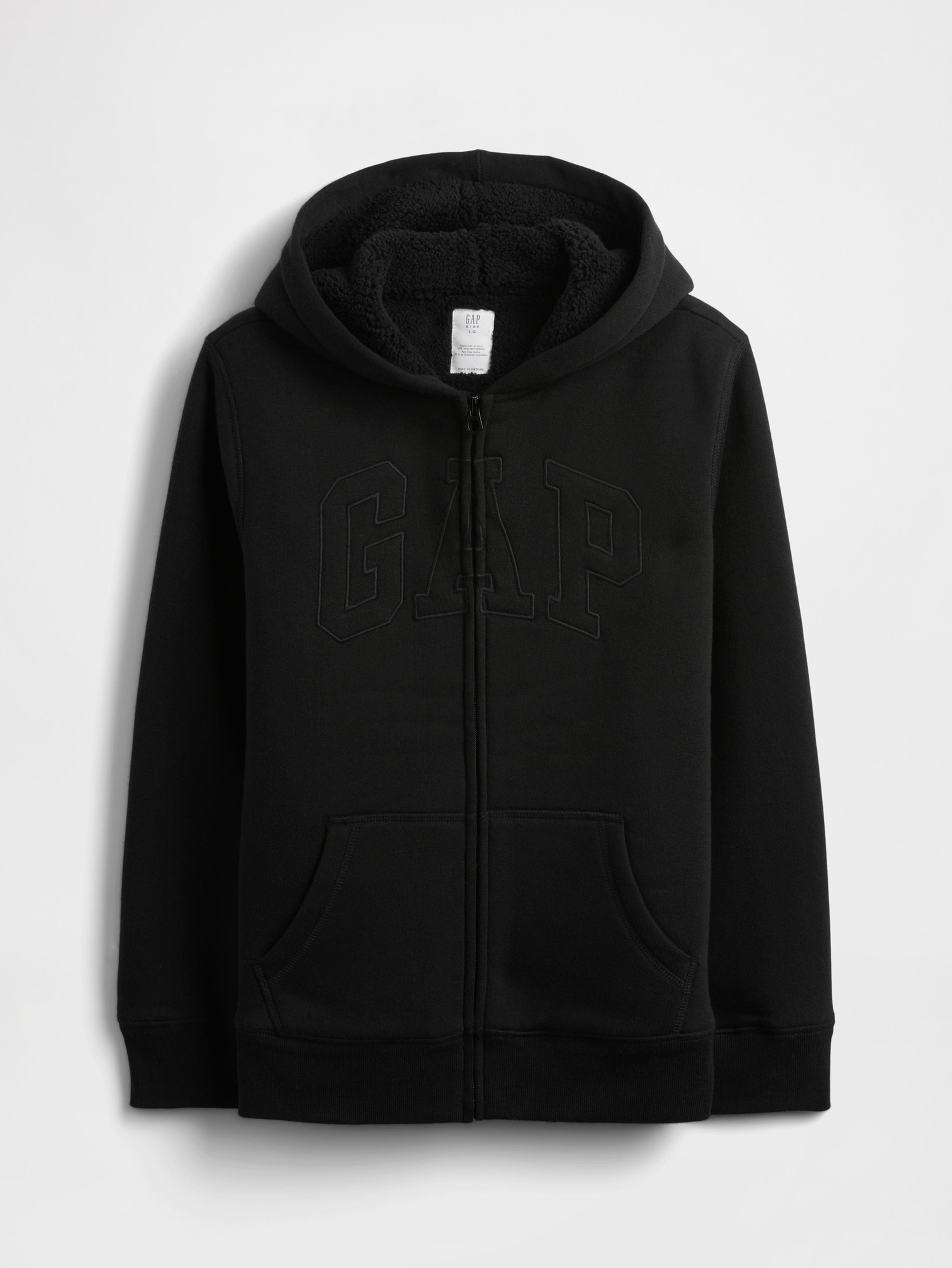 Jungen-Sweatshirt Sherpa gefüttert