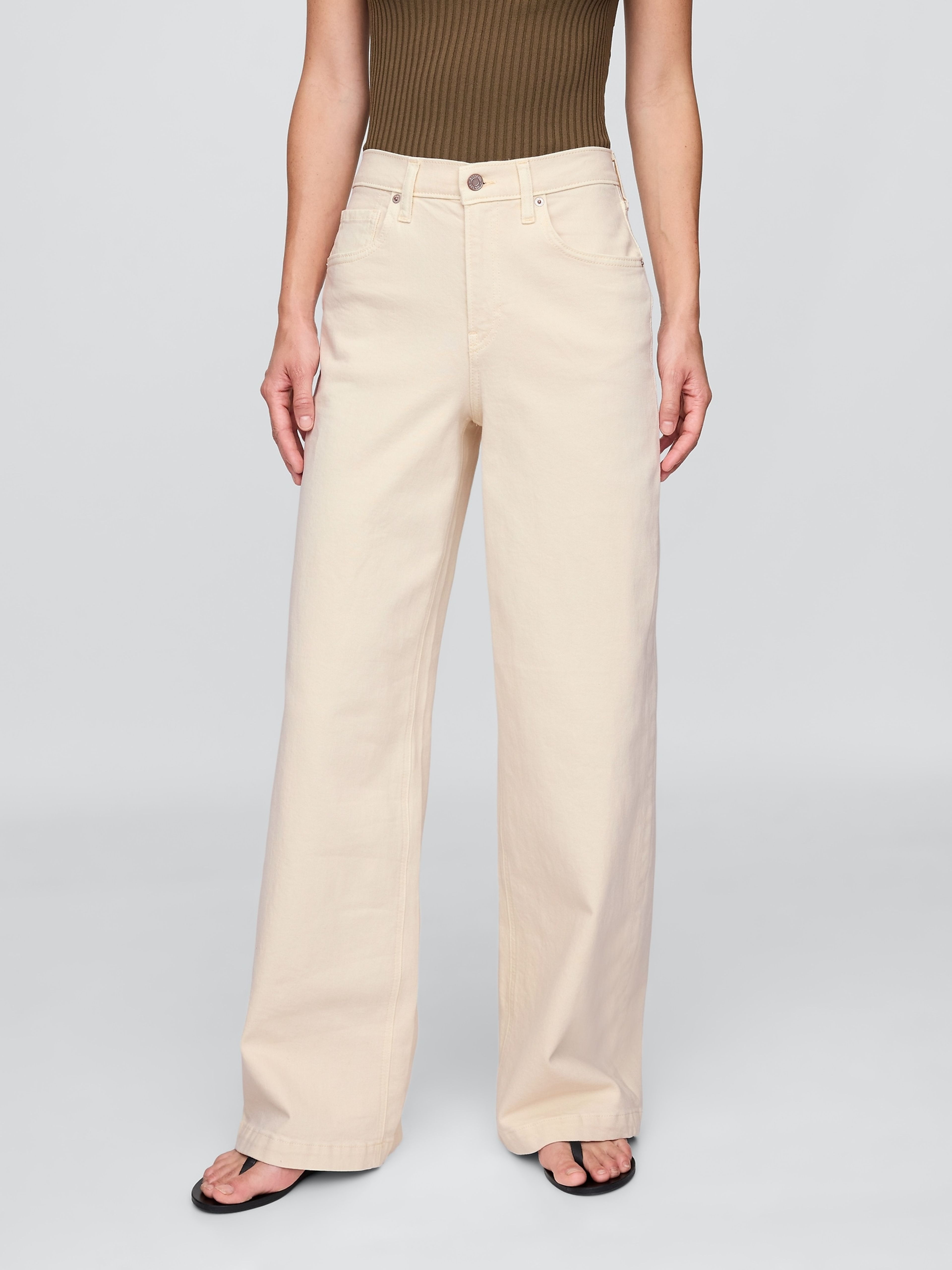 High Rise Stride Wide-Leg Jeans - 002