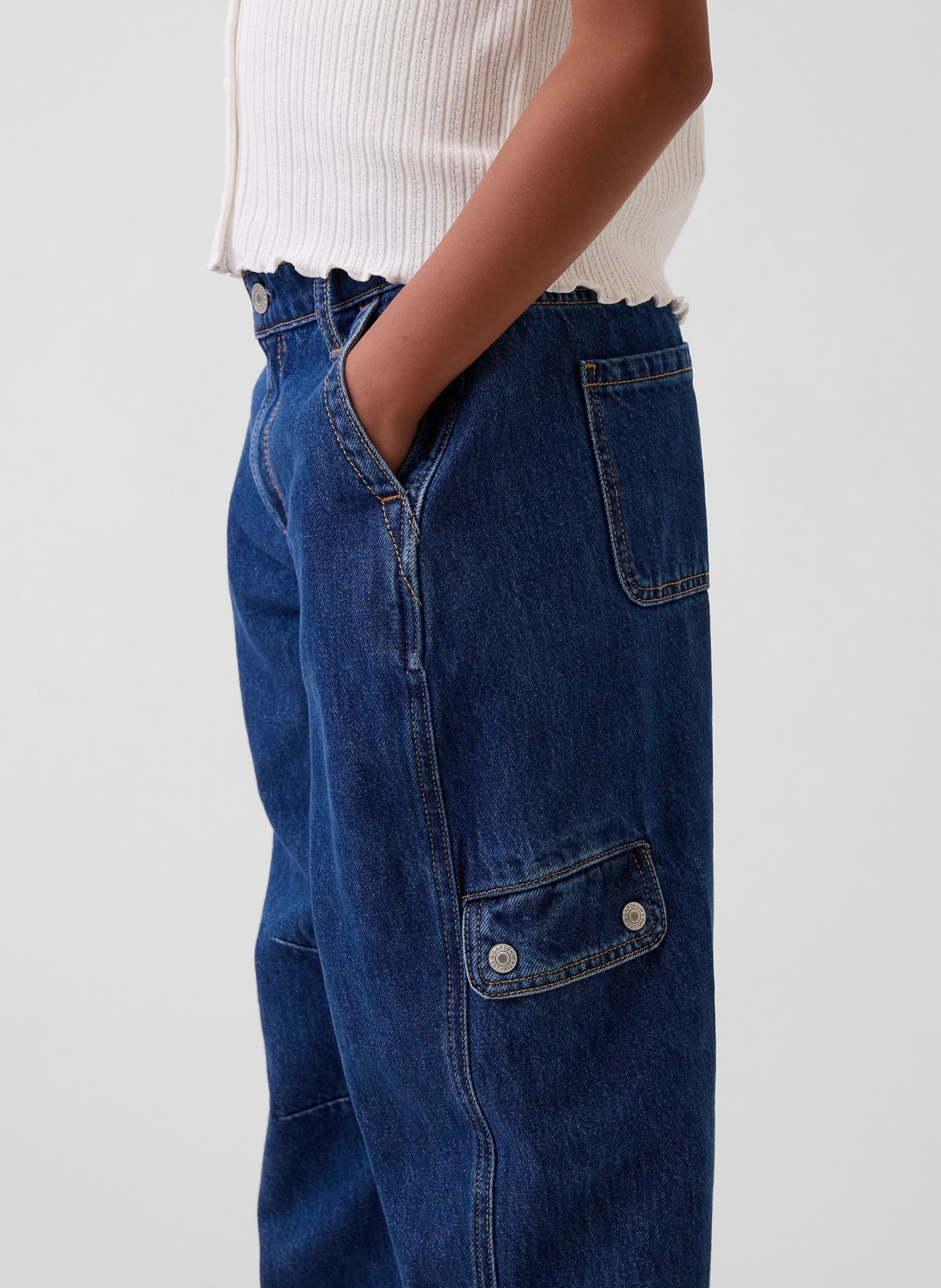 Dziecięce cargo jeansy Barrel - 005
