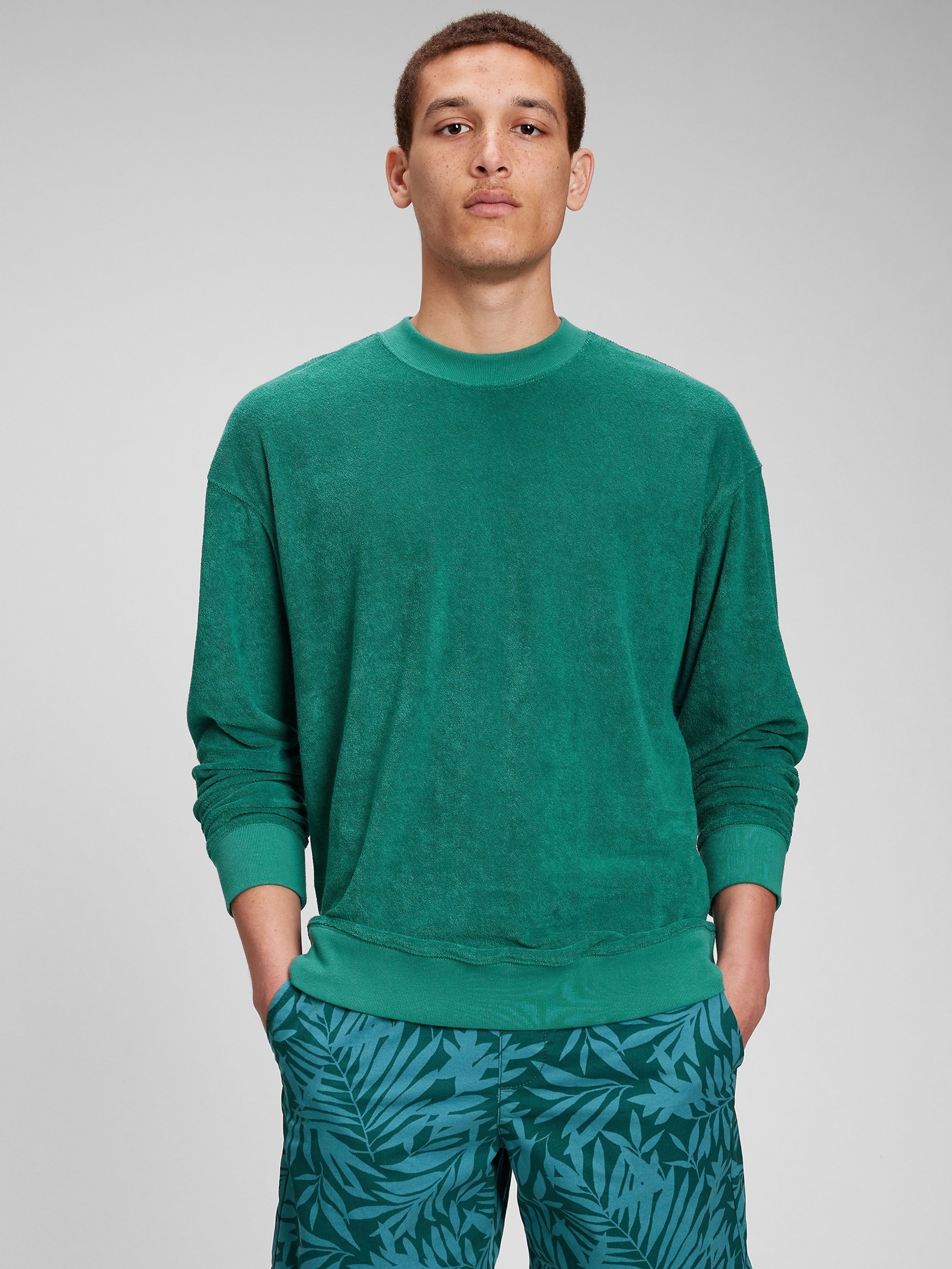 Frottee-Sweatshirt - 001