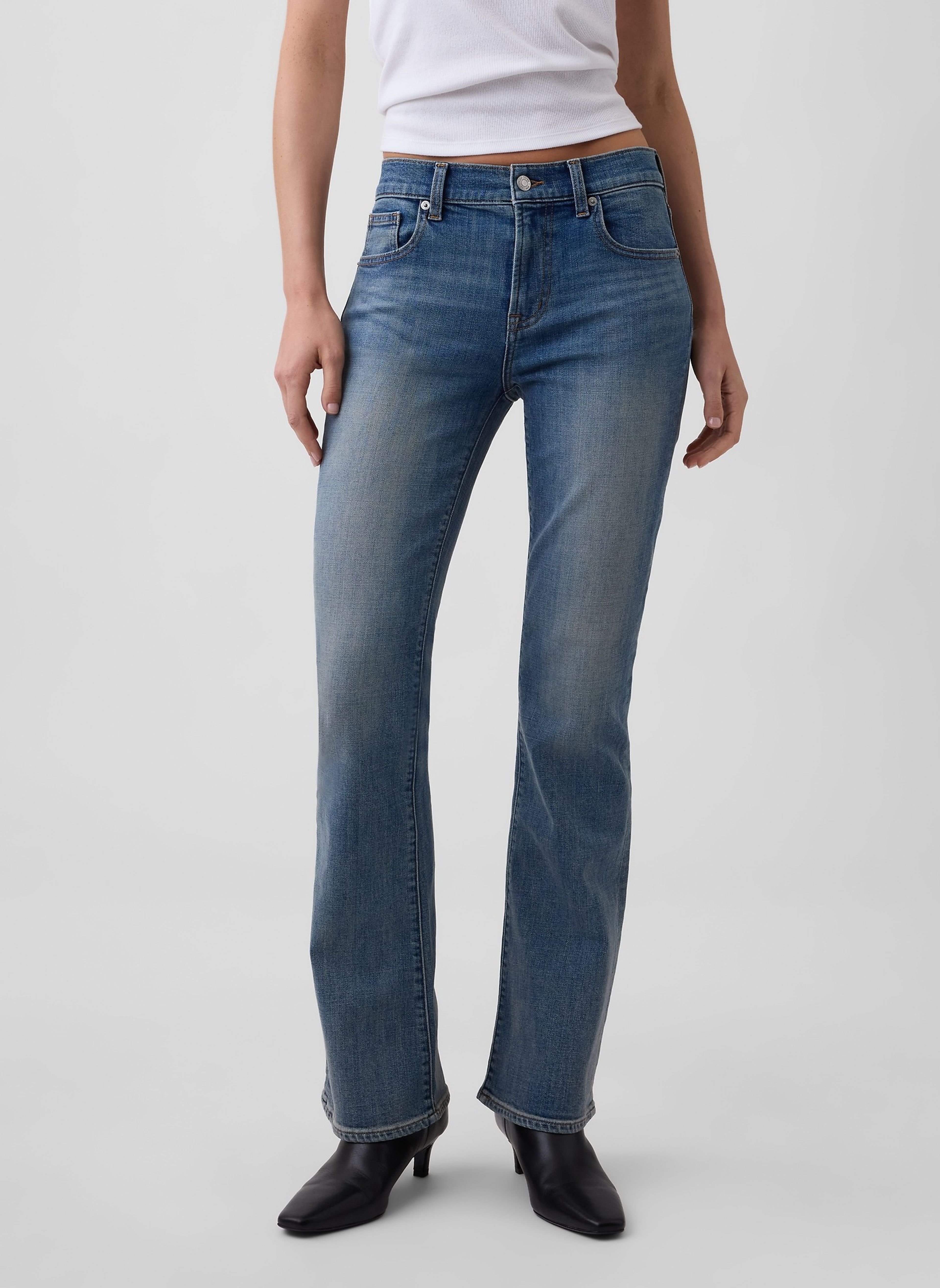 Mid Rise Boot Jeans - 002