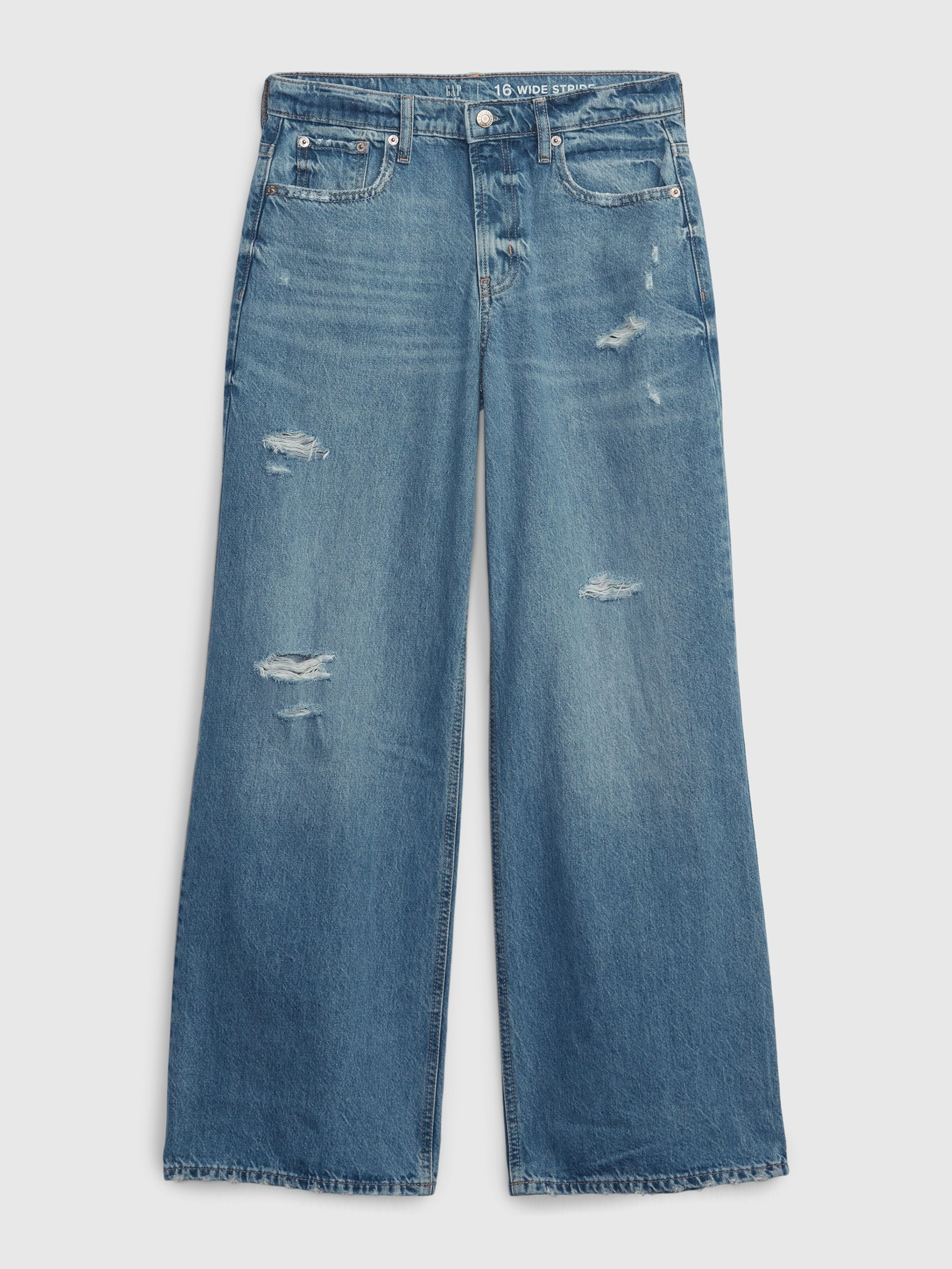 Kinder-Jeans wide stride