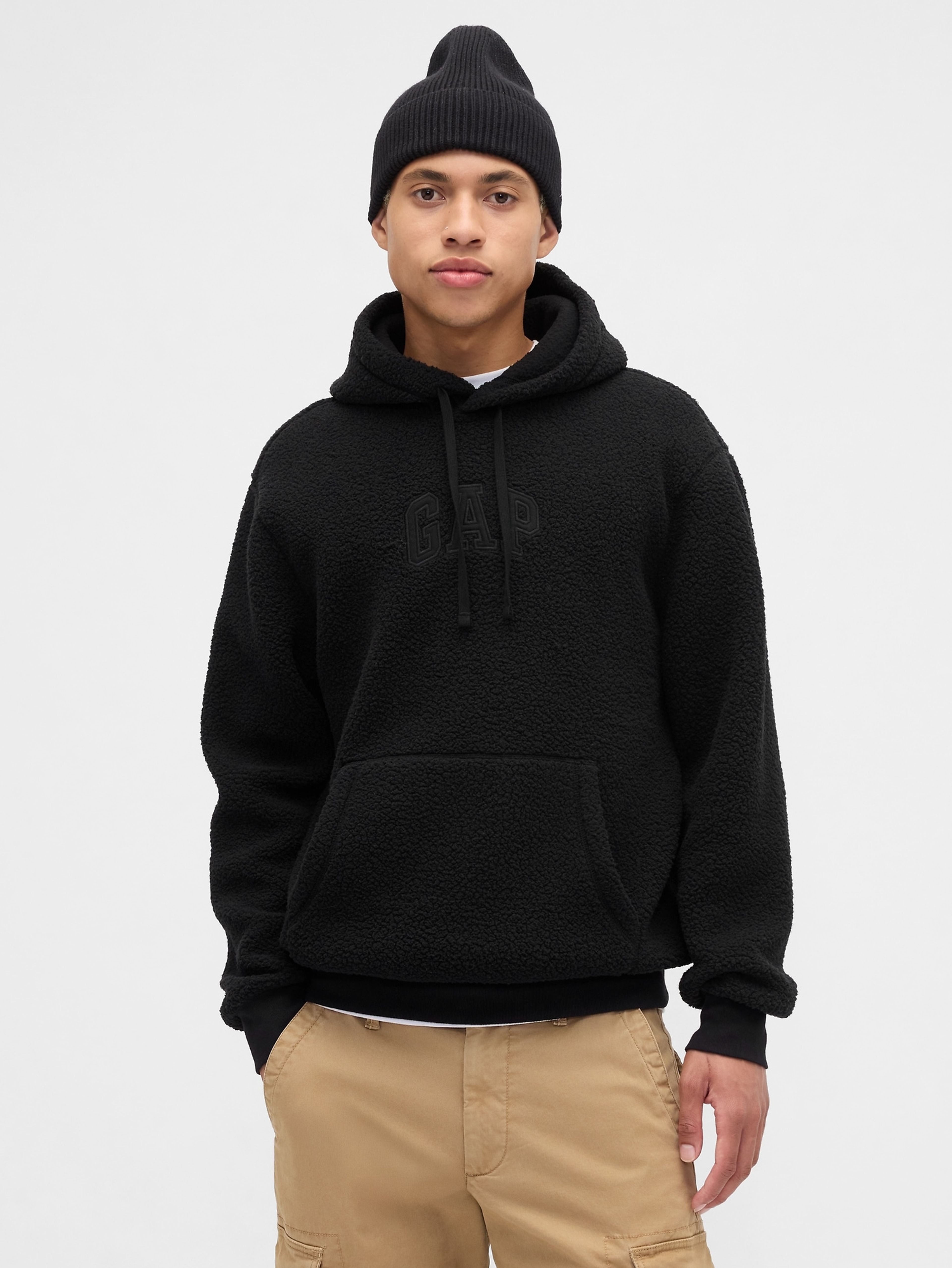 Bluza sherpa z logo