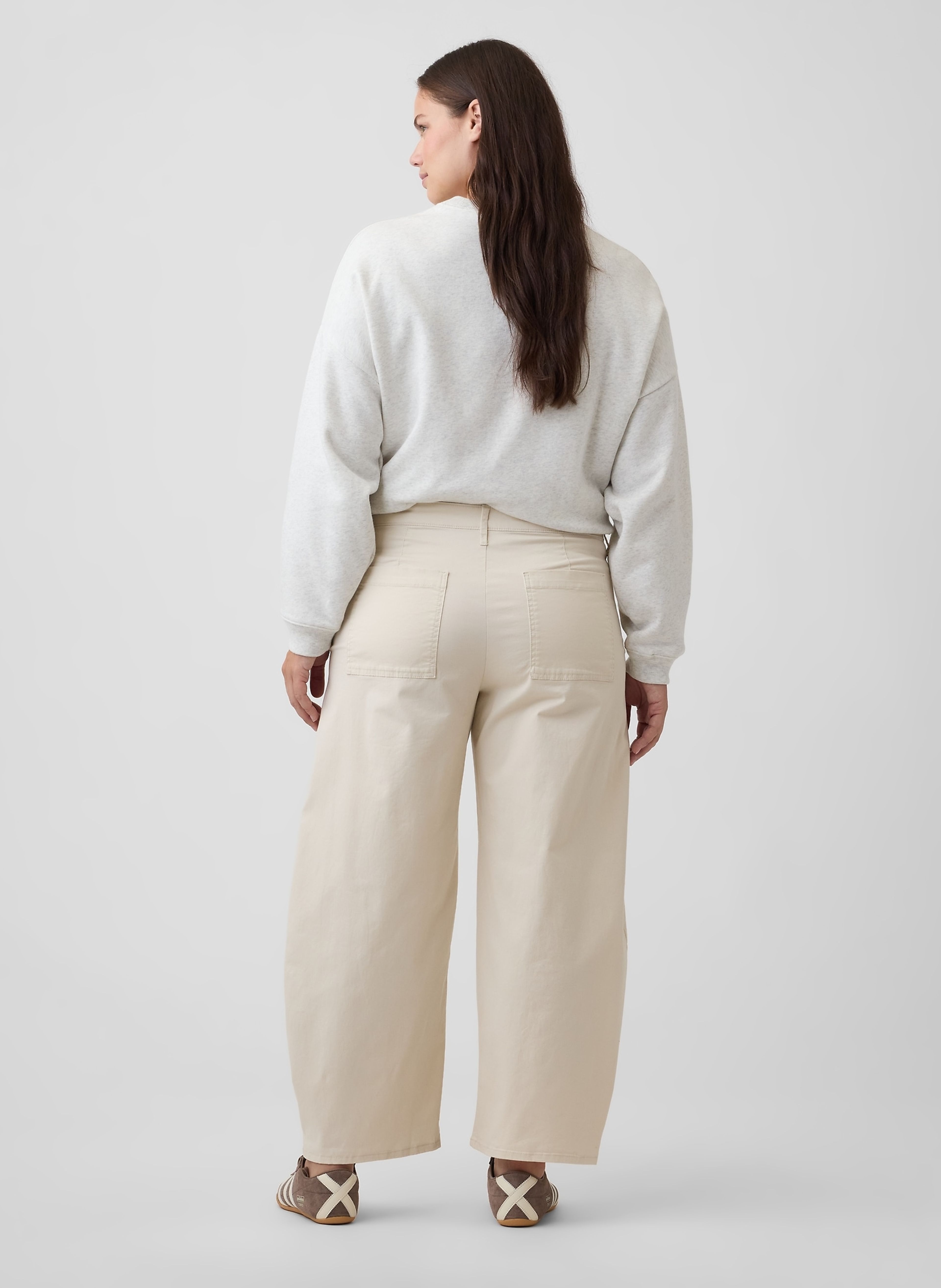 Mid Rise barrel khakibroek - 006