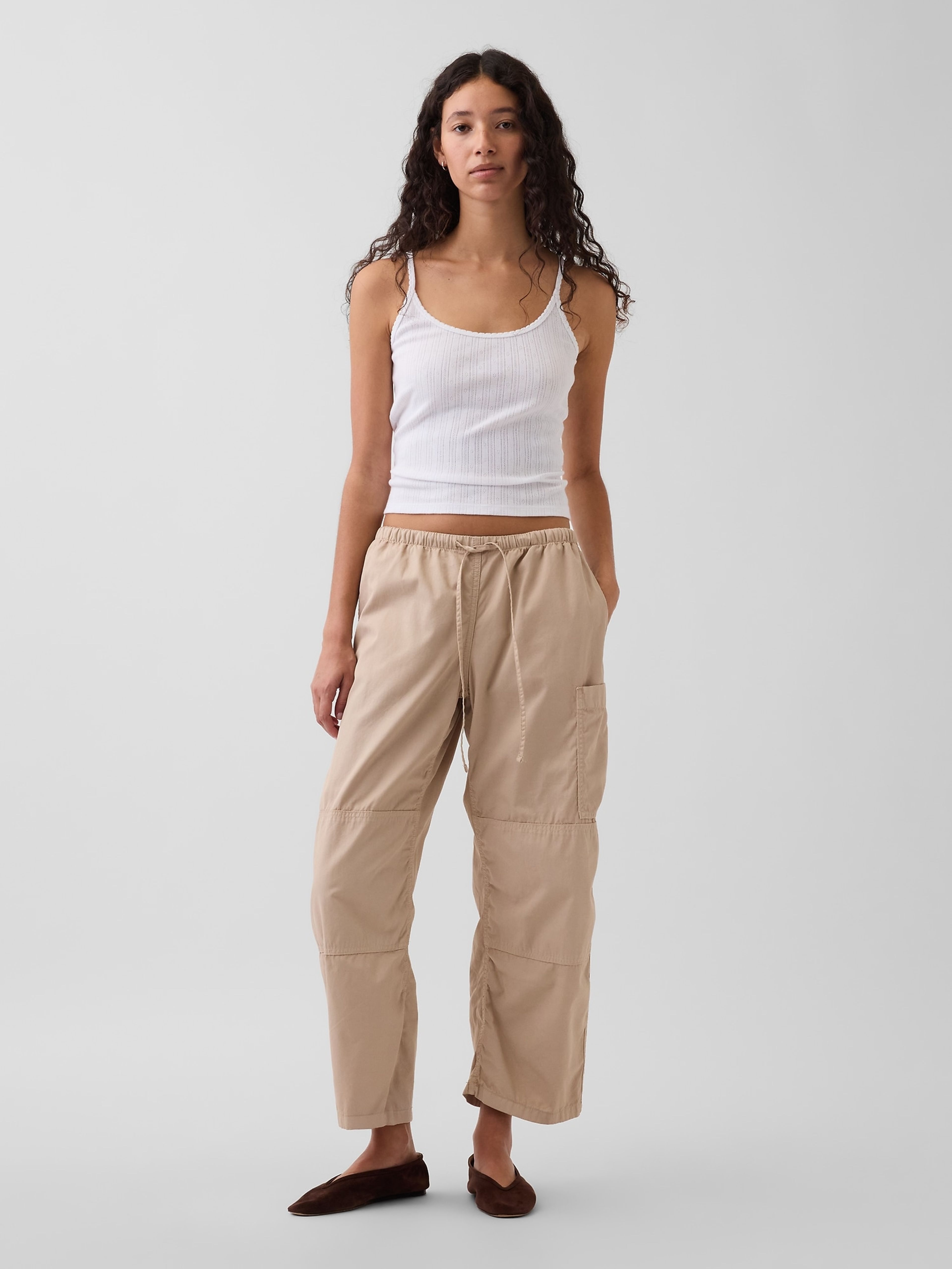 Nohavice Mid Rise Twill Barrel - 001