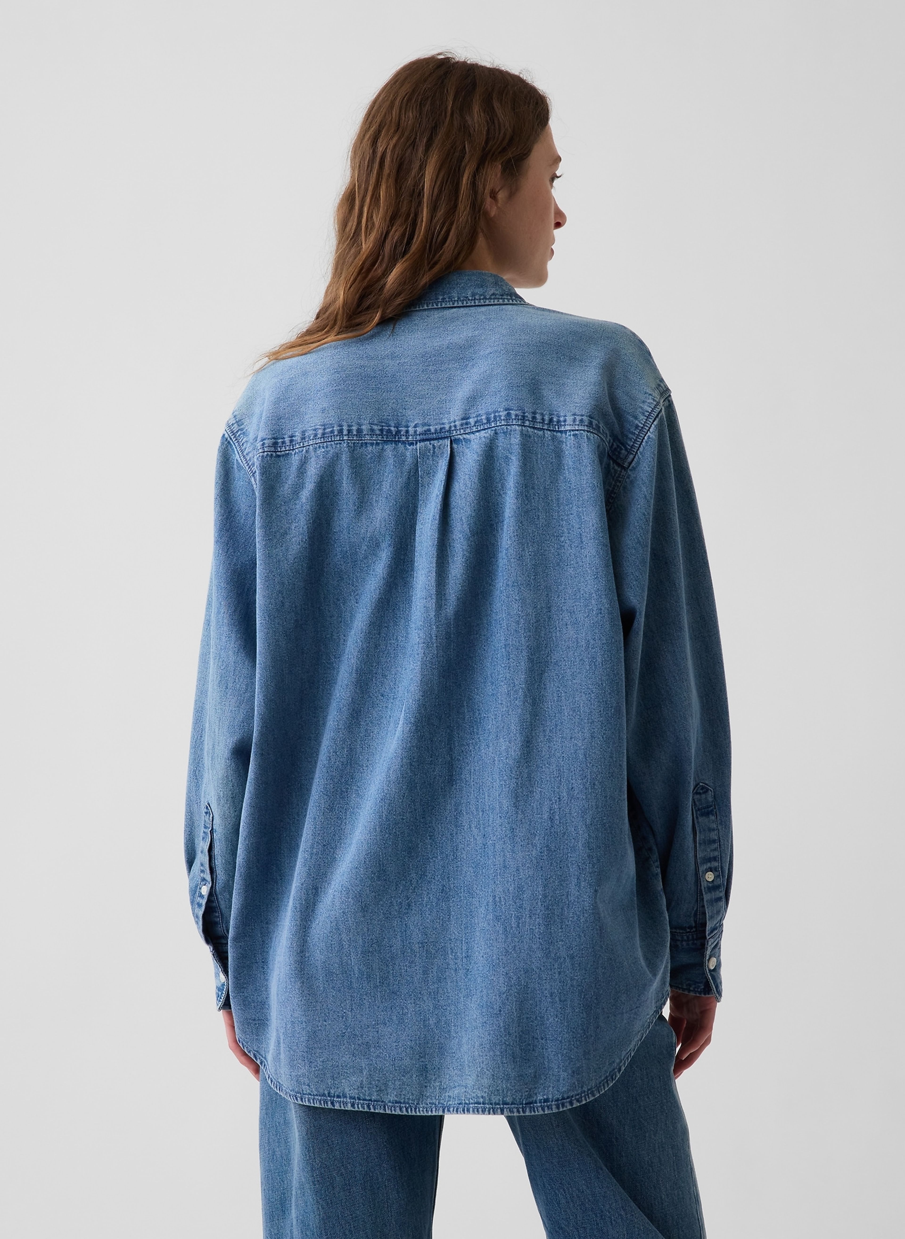 Džínsová oversize košeľa Big Shirt - 003