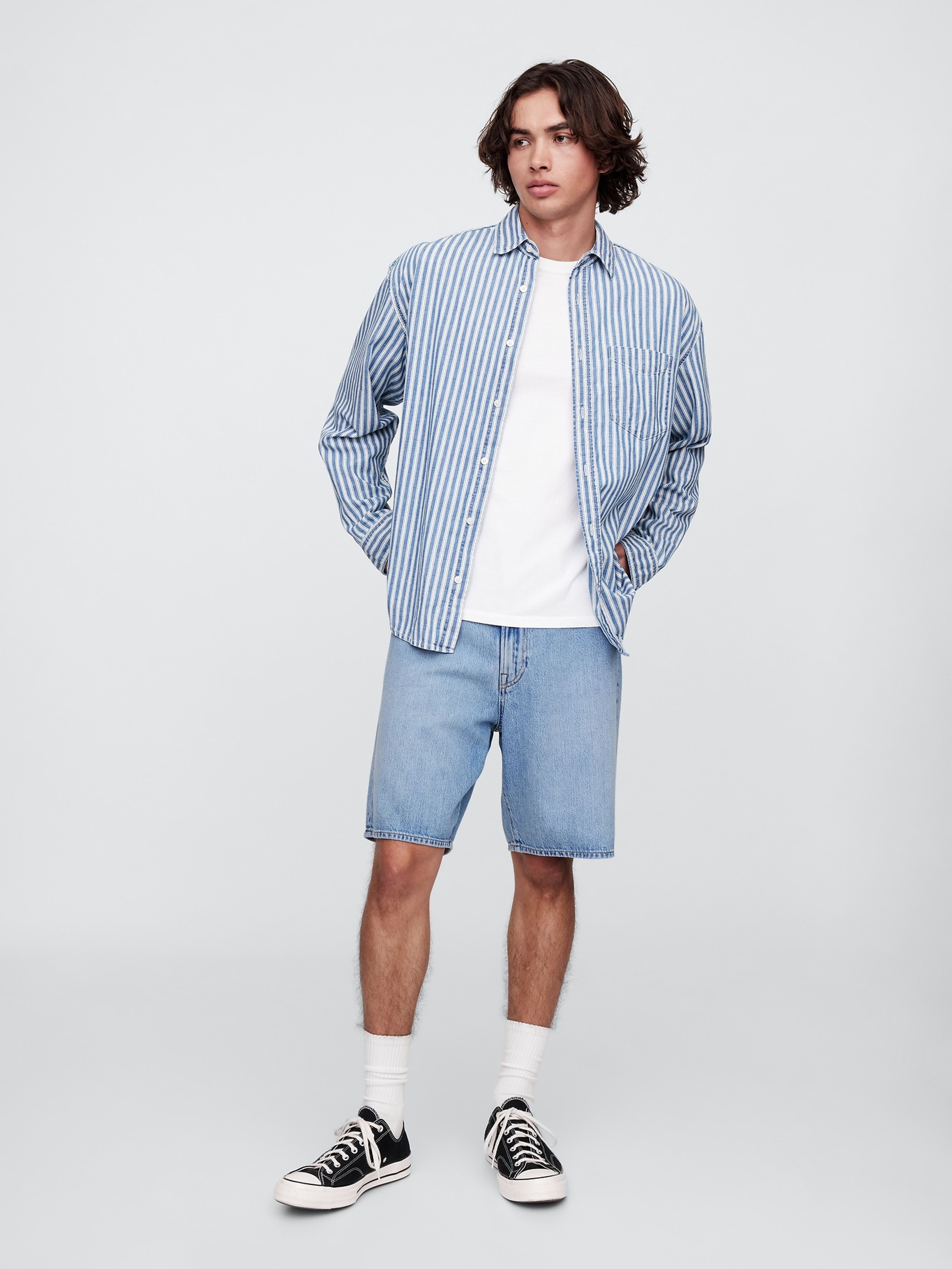 Herren-Loose-Jeansshorts SuperSoft