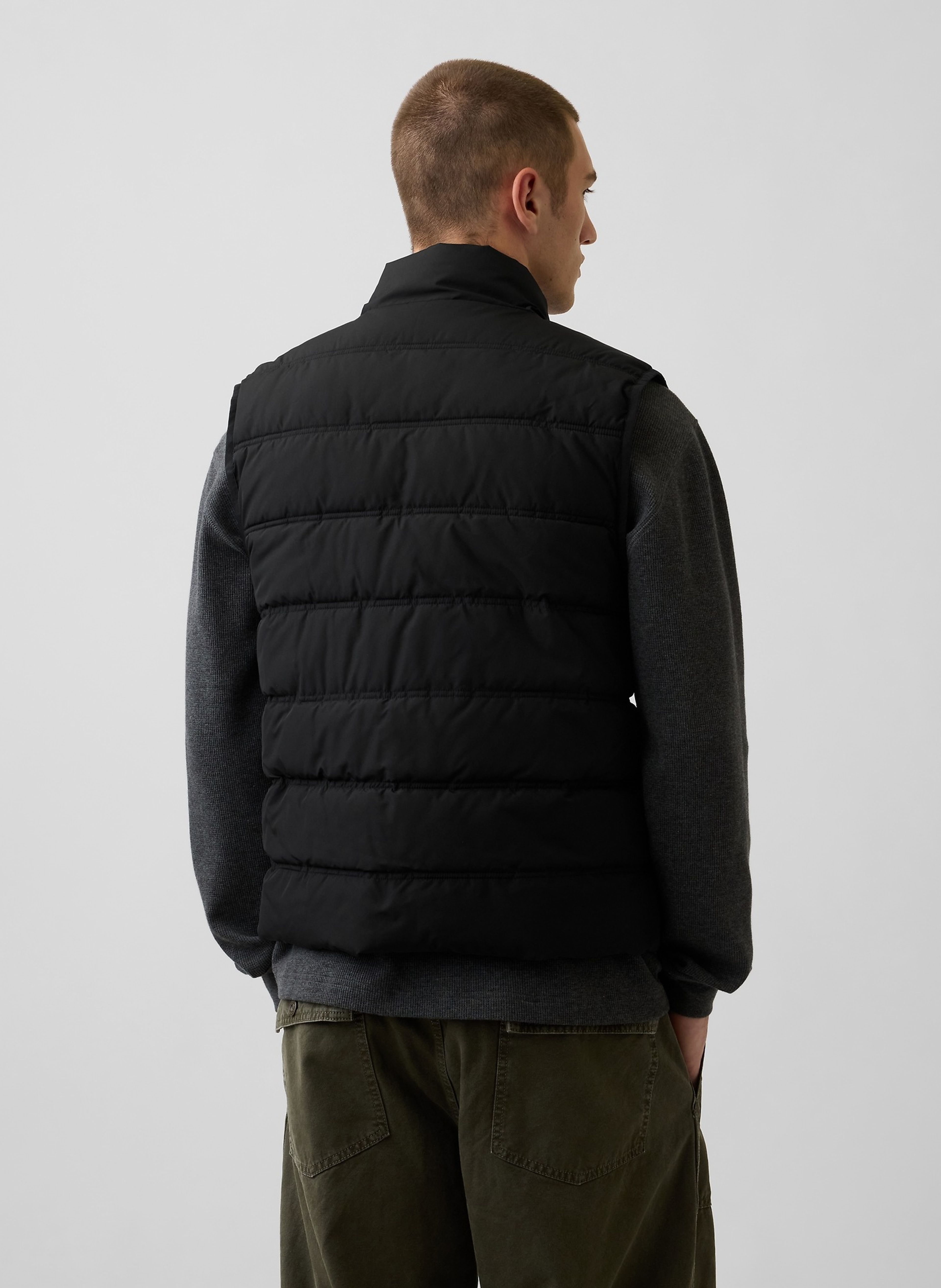 Gesteppte Weste mit Logo - 003