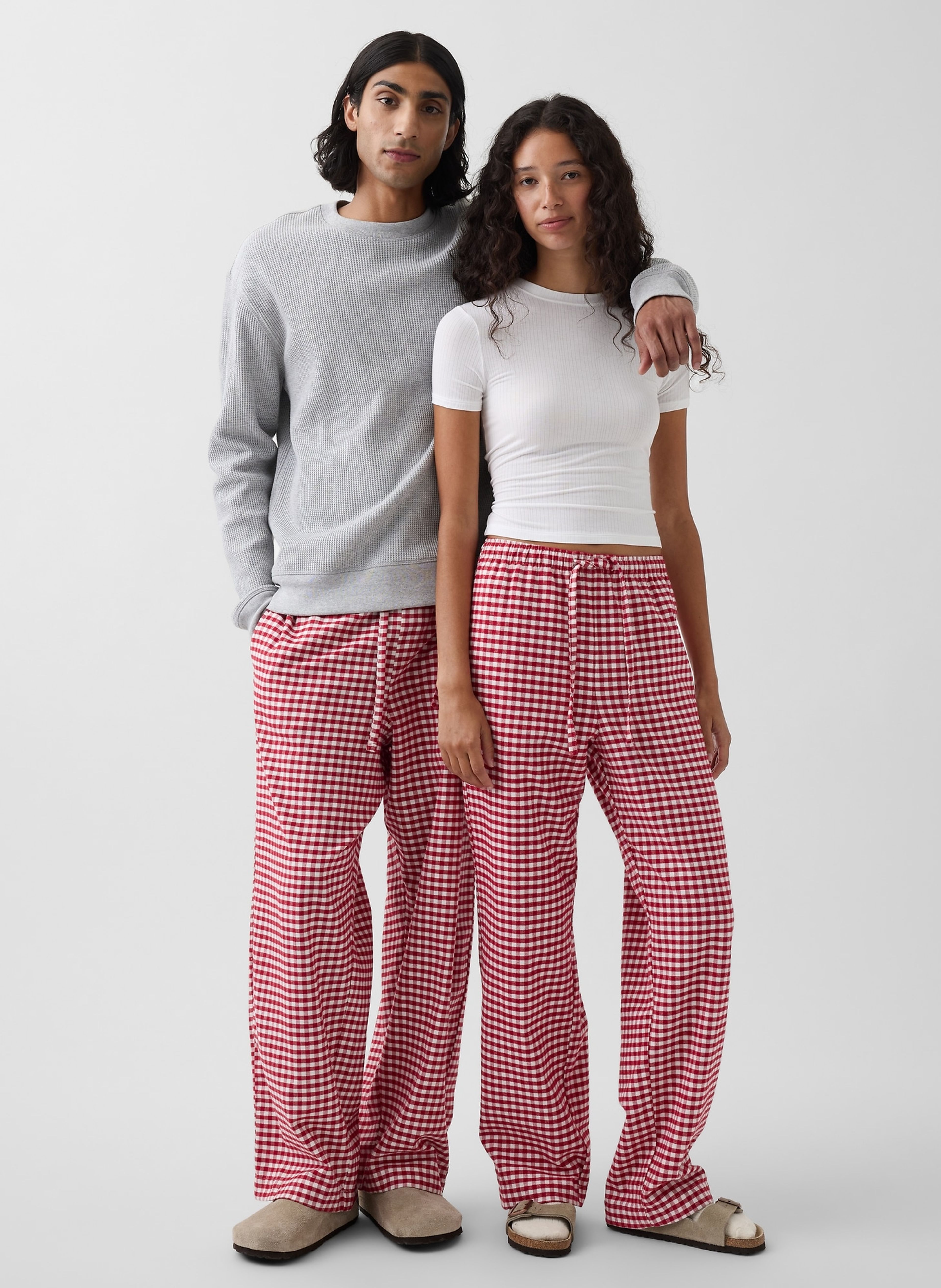 Pyžamové flanelové nohavice unisex - 002