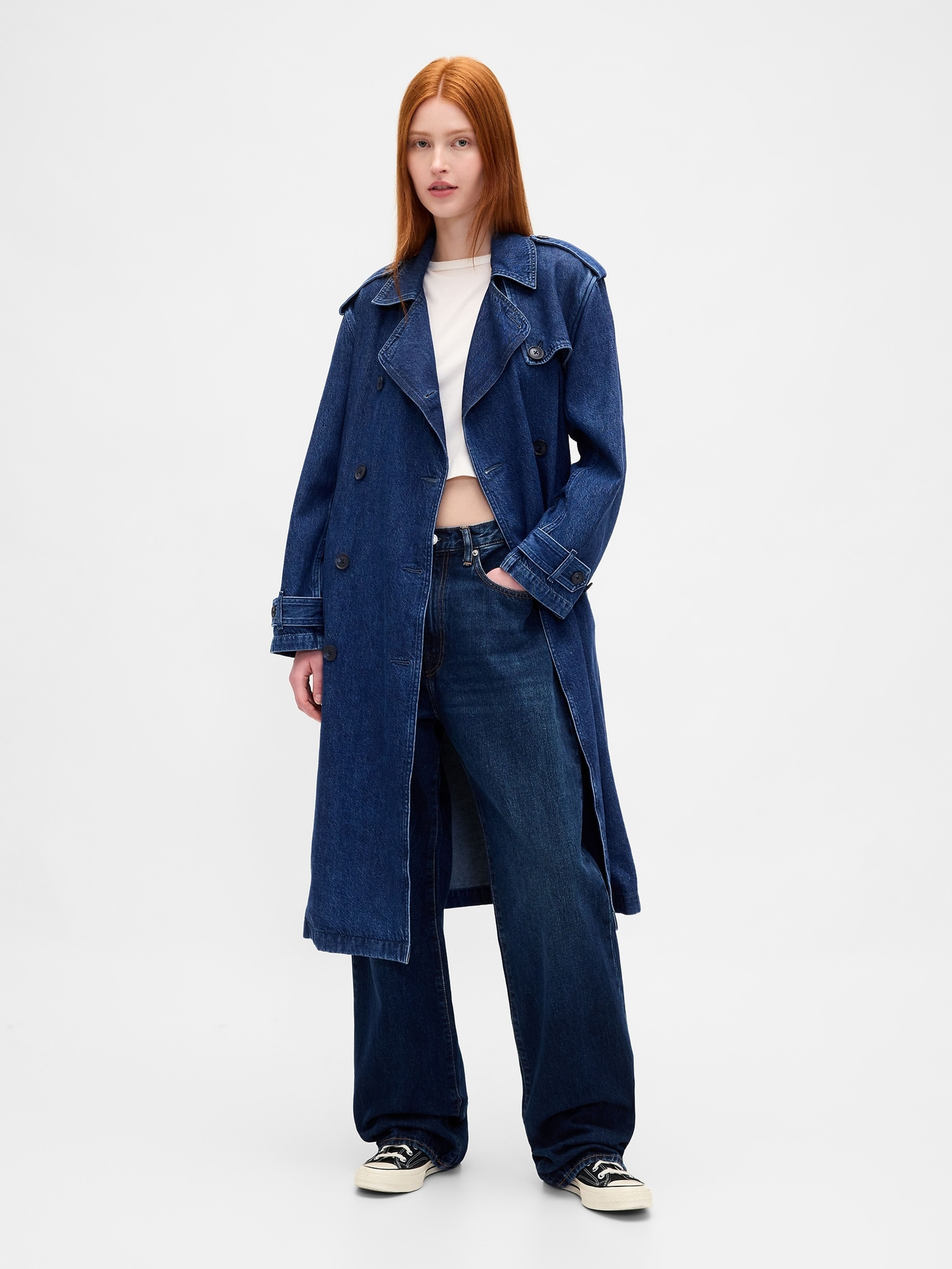 Damen-Oversize-Jeans-Trenchcoat UltraSoft