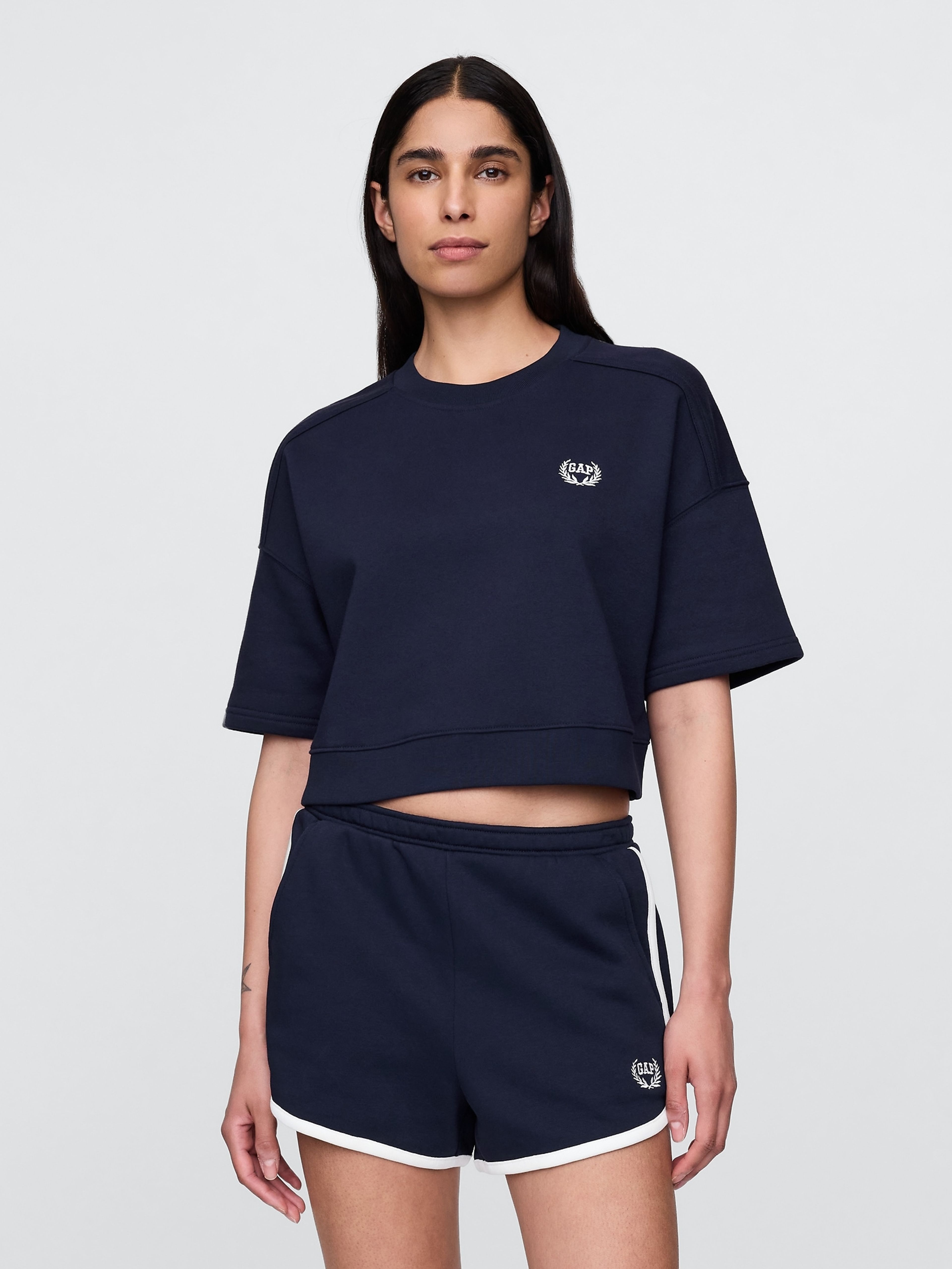 Oversize crop mikina VintageSoft Americana