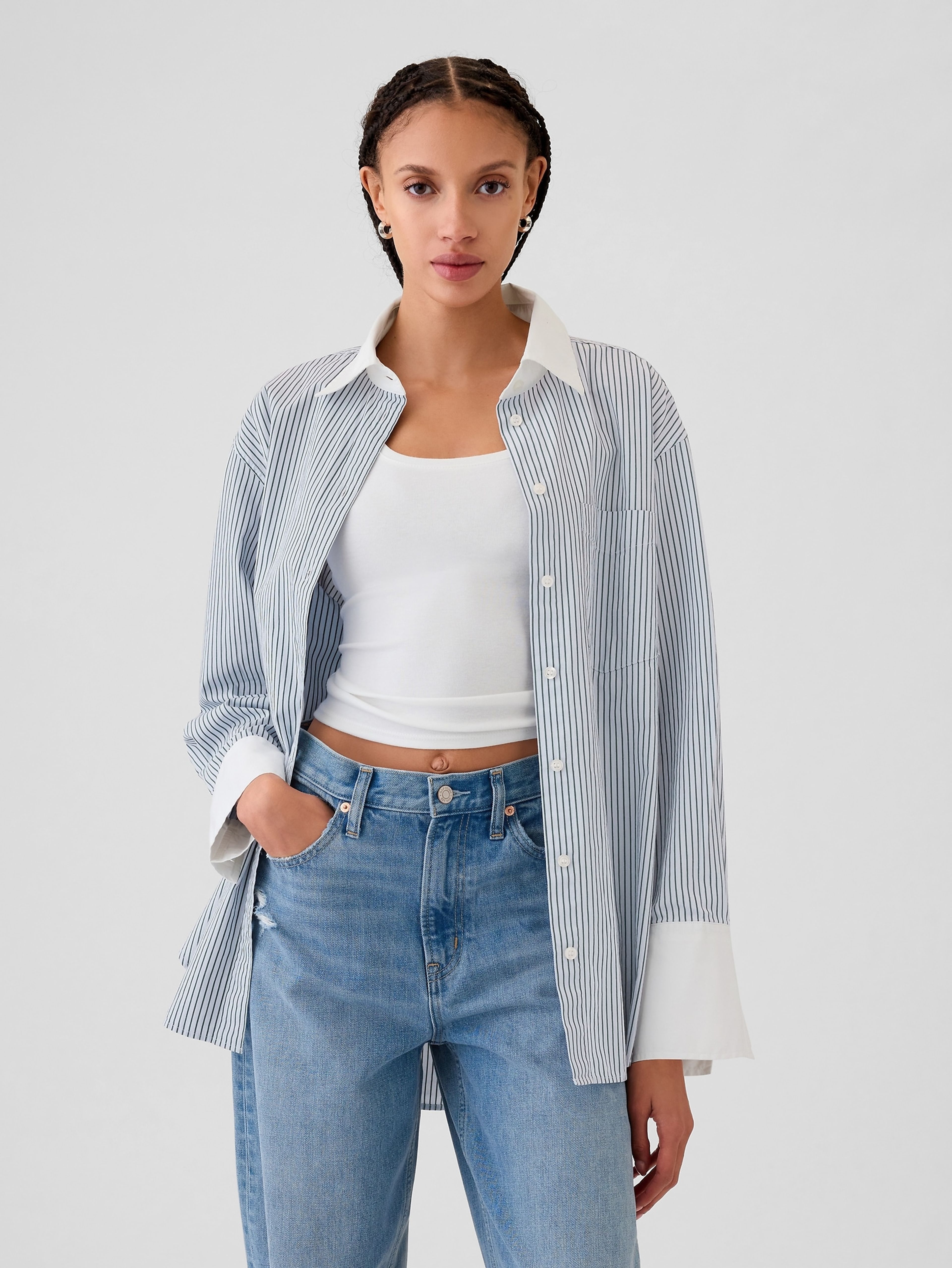 Poplin oversize ing Big Shirt