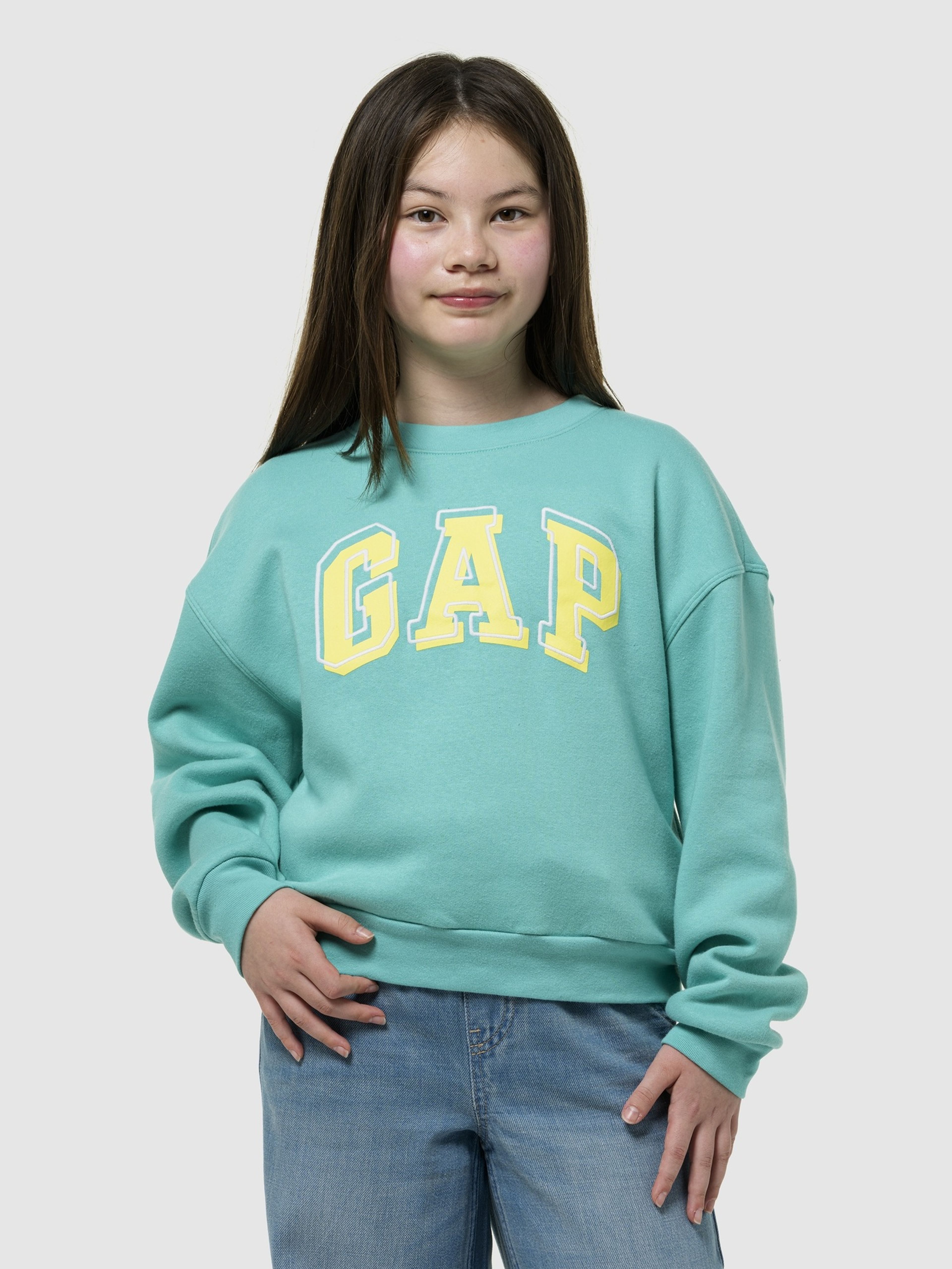 Kinder Oversize-Sweatshirt mit Logo - 001