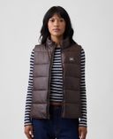 Veste matelassée avec logo-Marron - 001