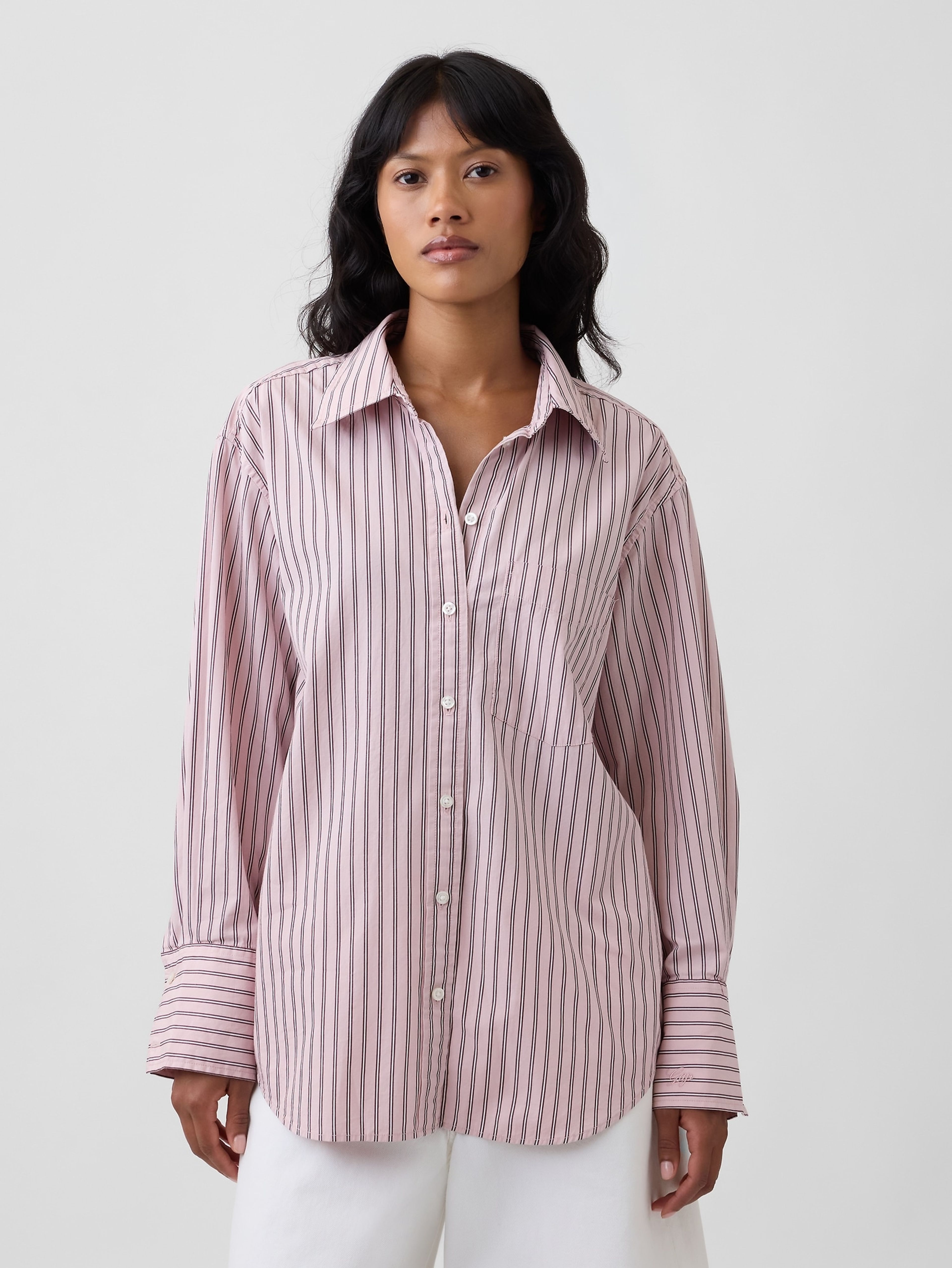 Popelínová oversize košeľa Big Shirt - 001