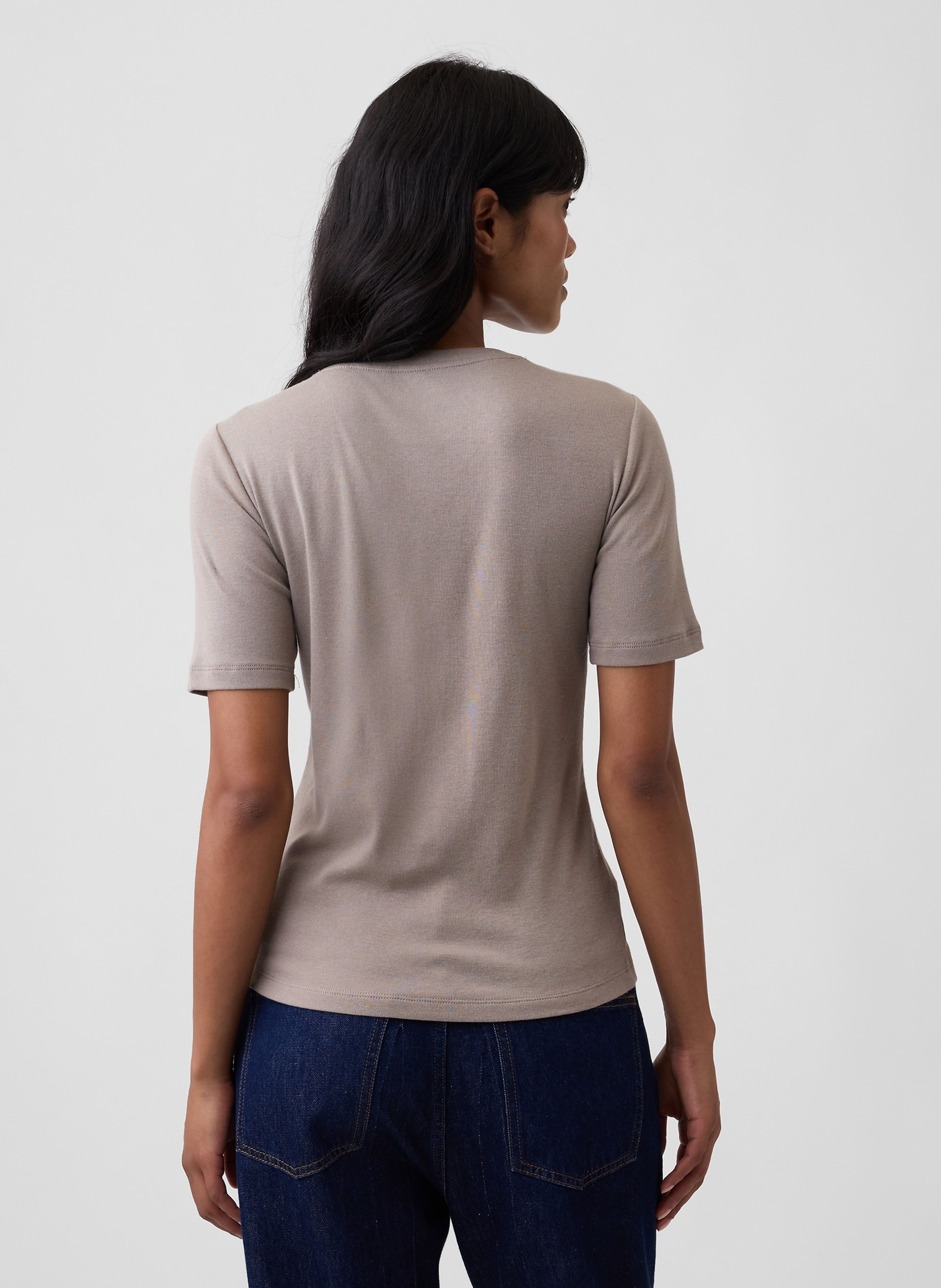 Prążkowany T-shirt - 002