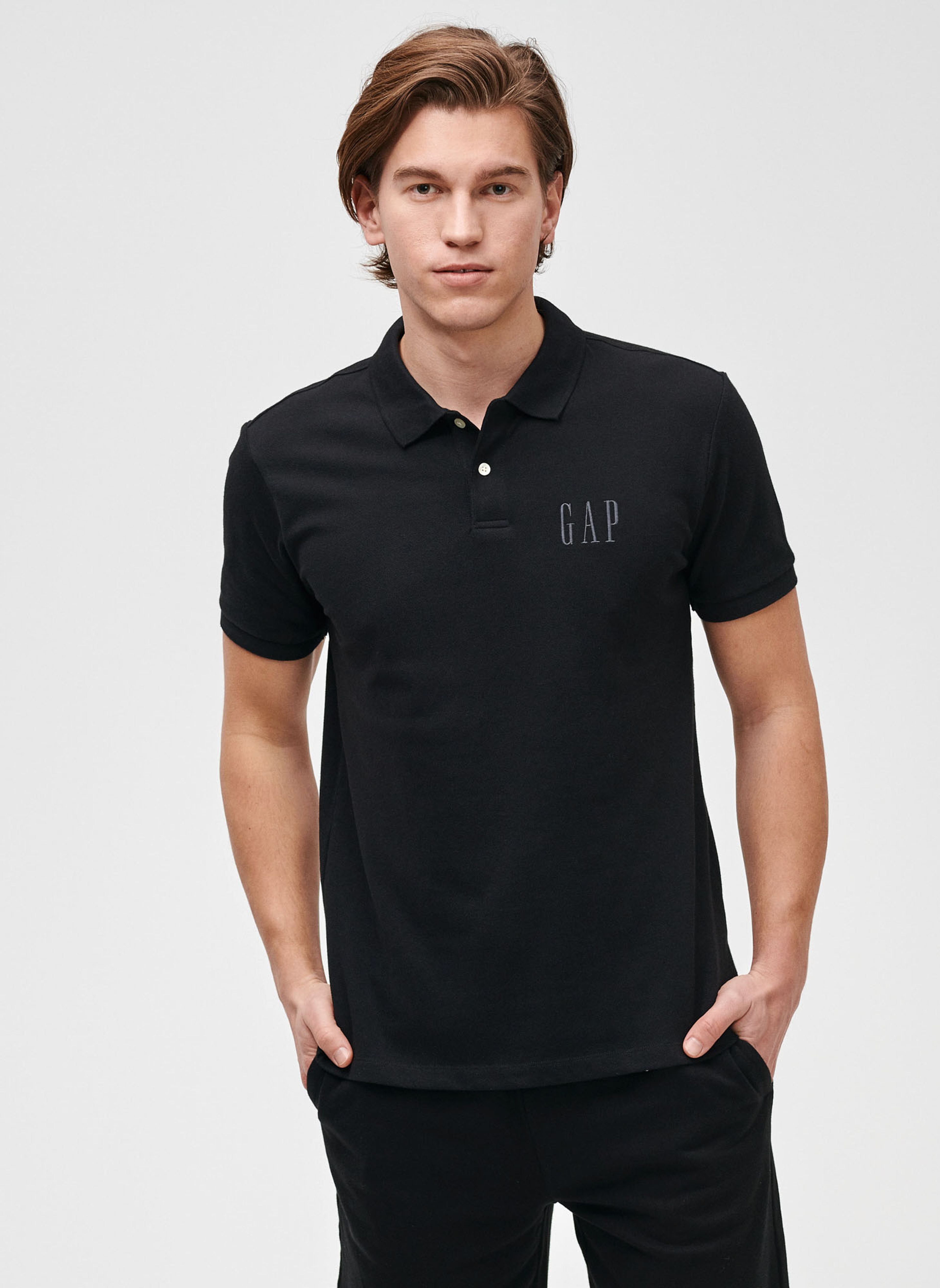 Polo tričko piqué s logem - 002