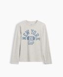 T-shirt bambini con logo-Grigio - 001