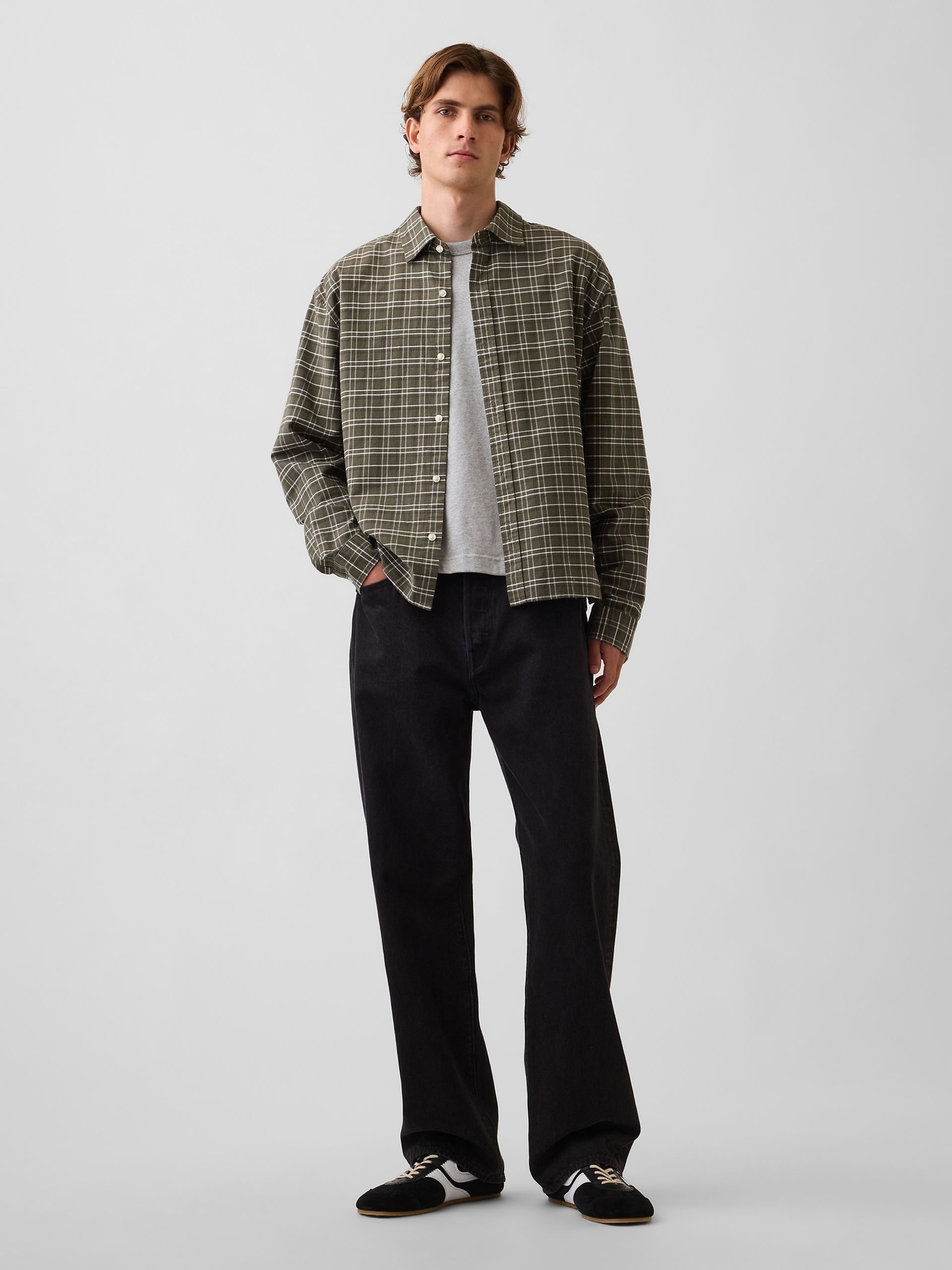 Crop košile Oxford Shirt - 001