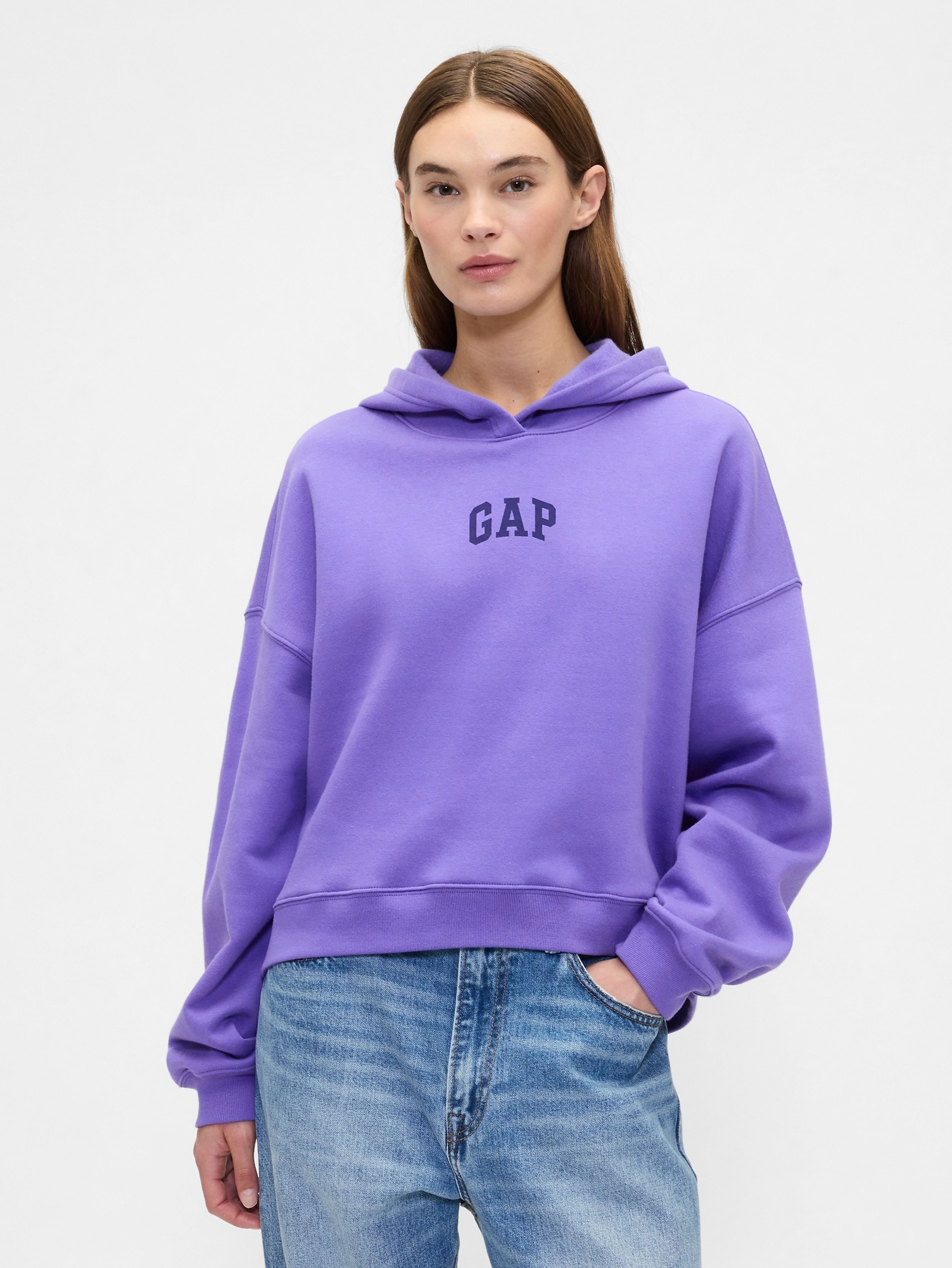 Damen-Crop-Sweatshirt mit Logo