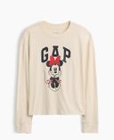 Dziecięcy T-shirt oversize Gap & Disney Minnie Mouse z logo-Beżowy - 001