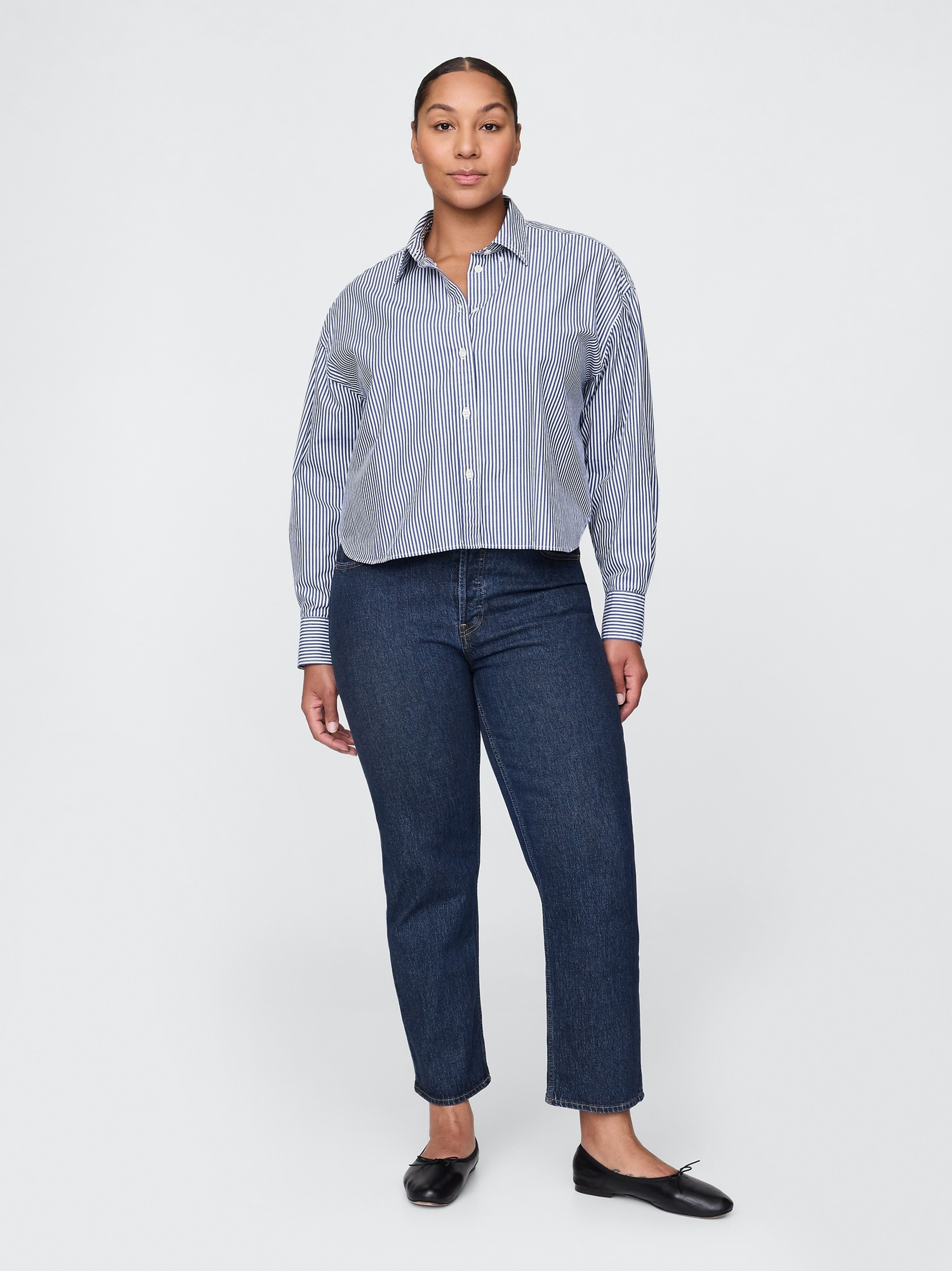 Džínsy High Rise Cheeky Straight - 005